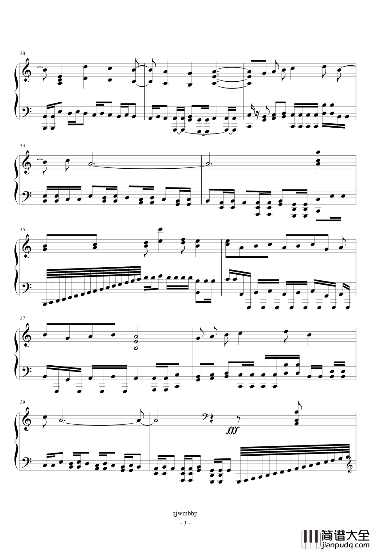 刺客信条黑旗主题曲钢琴改编版钢琴谱_刺客信条