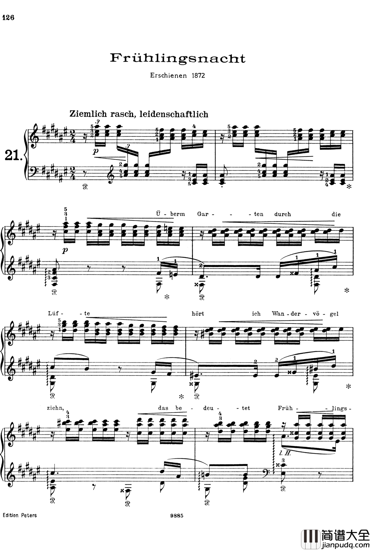 春之夜钢琴谱_李斯特改编舒曼_S.568