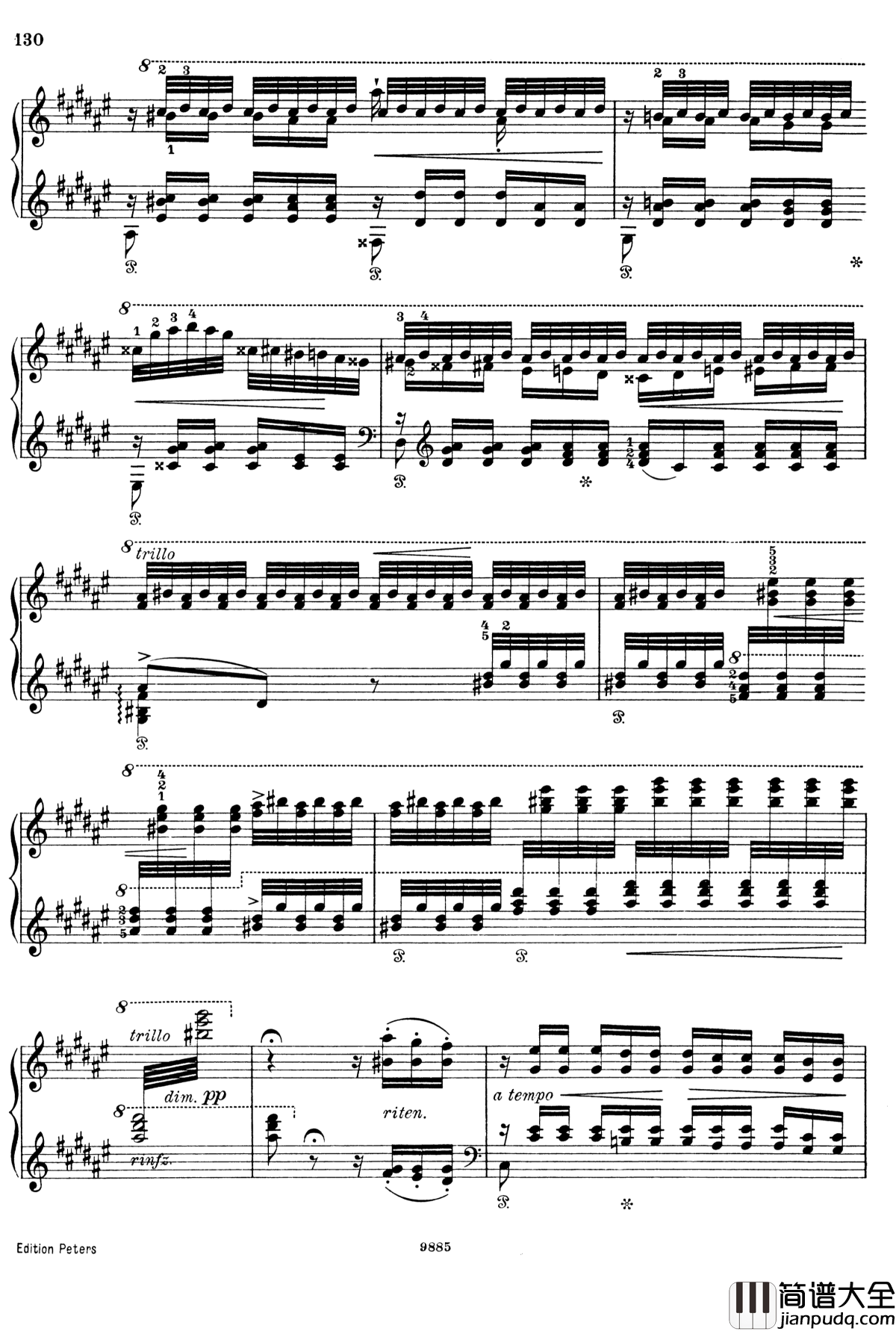 春之夜钢琴谱_李斯特改编舒曼_S.568