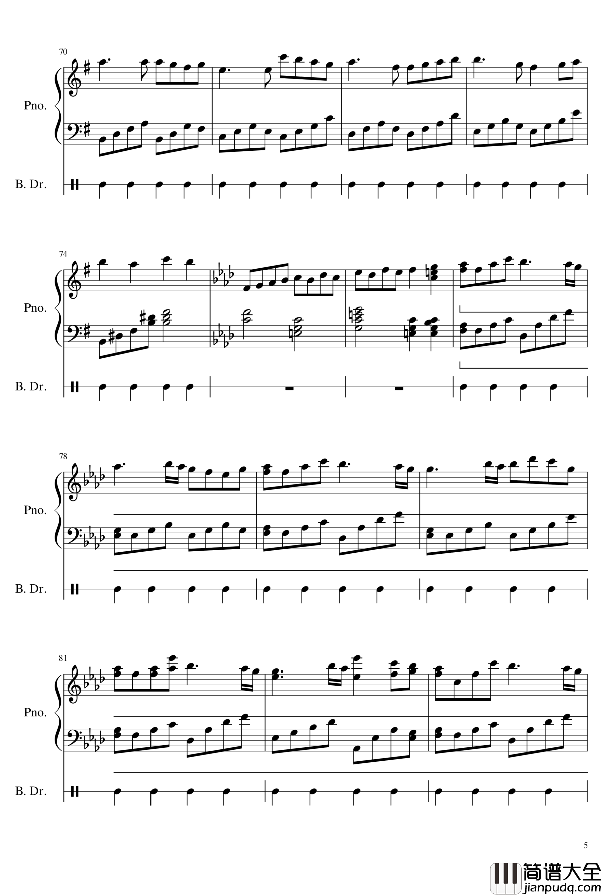 next_to_you钢琴谱_寄生兽