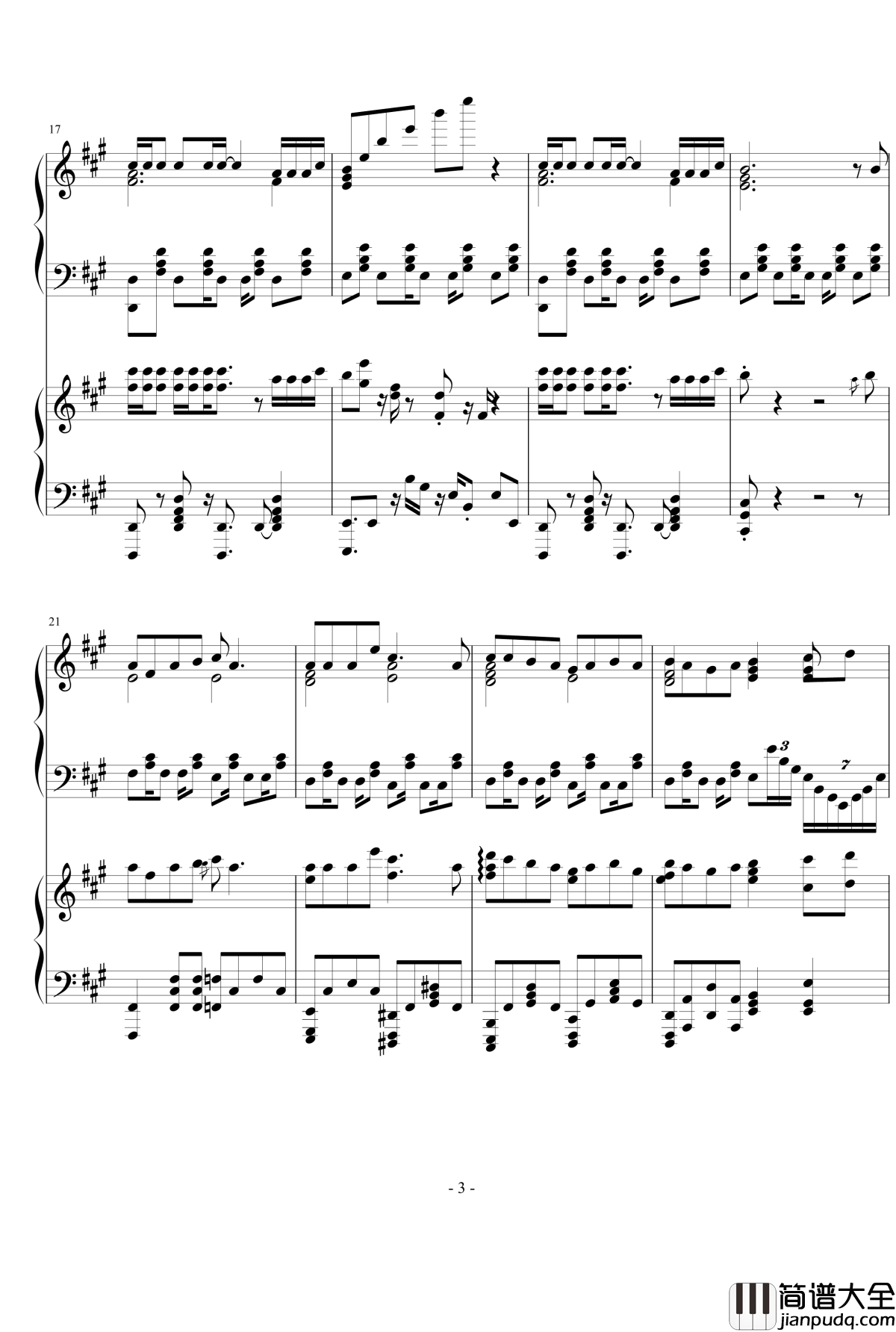 目标是神奇宝贝大师_自编_钢琴谱_触手猴