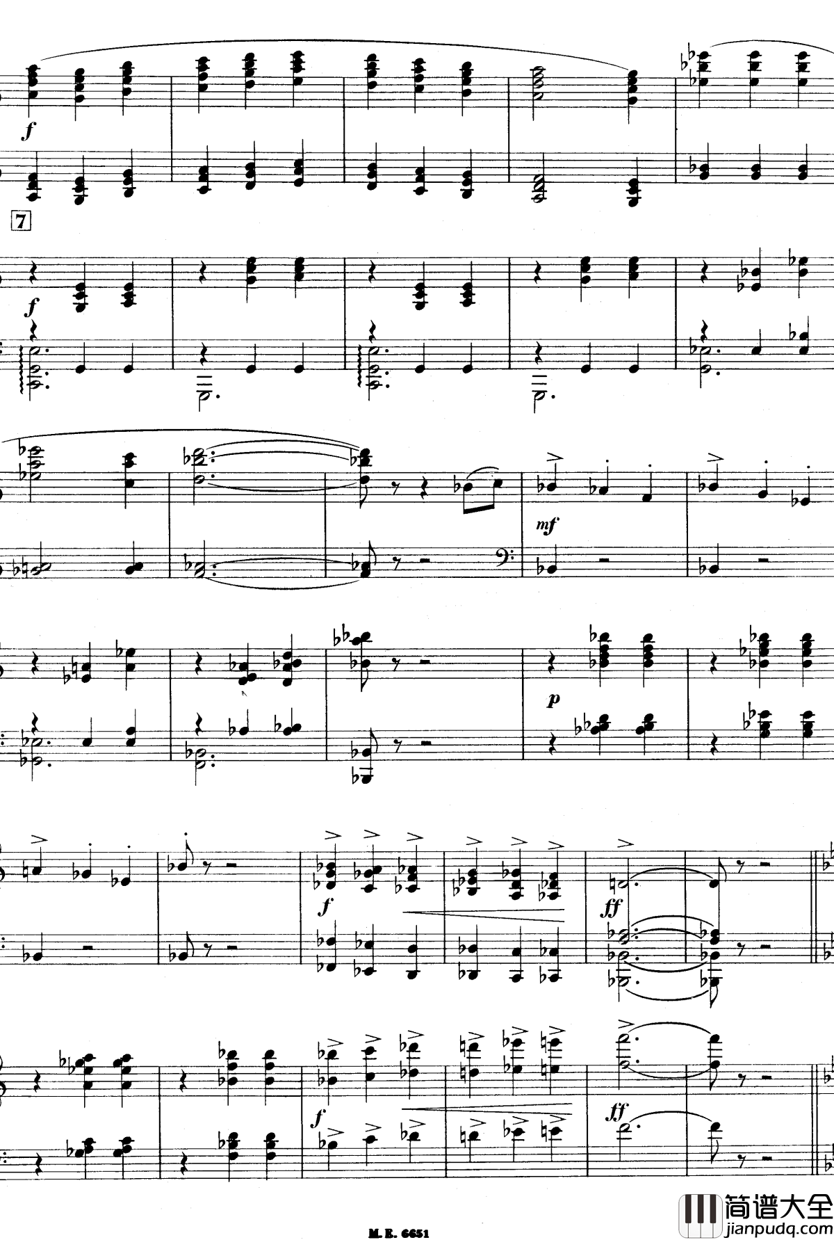 出航到西特尔钢琴谱_FP150_普朗克