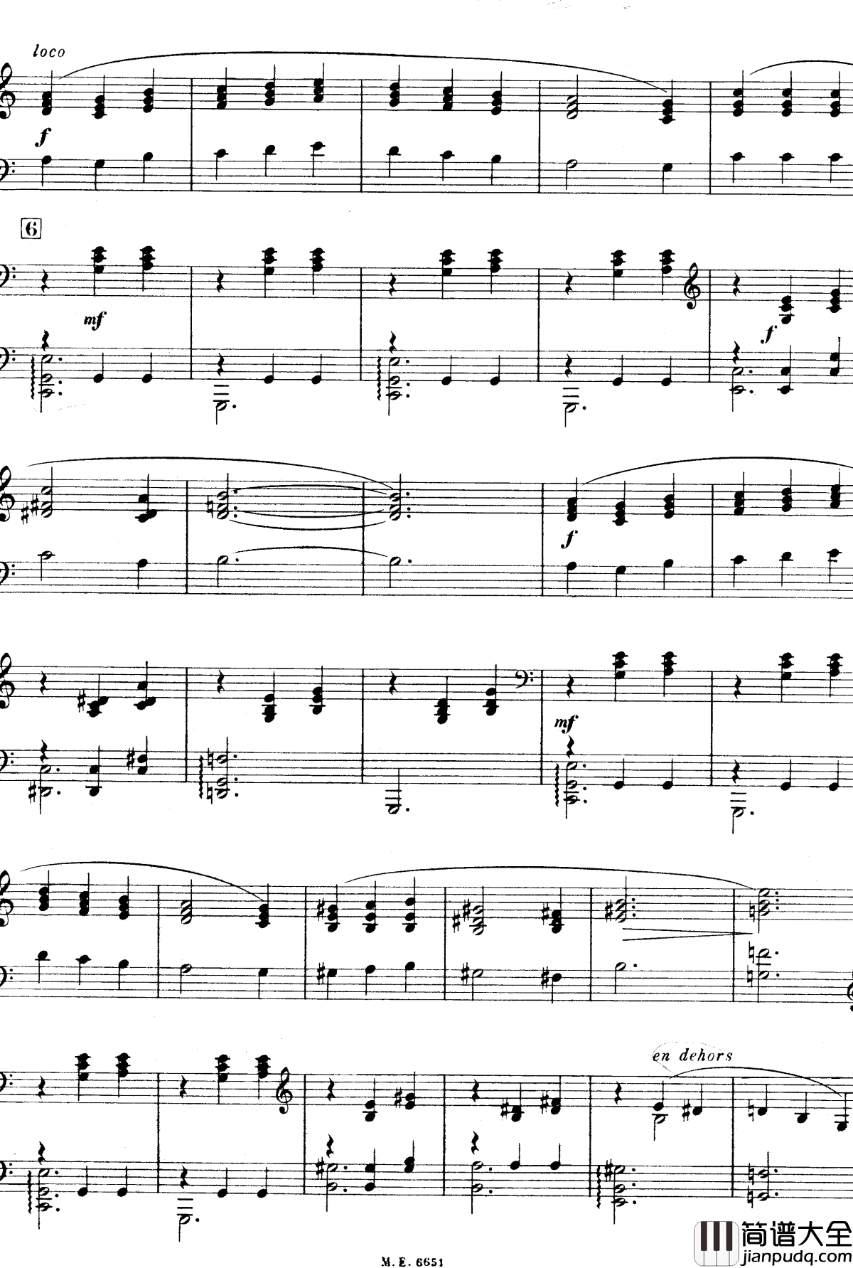 出航到西特尔钢琴谱_FP150_普朗克