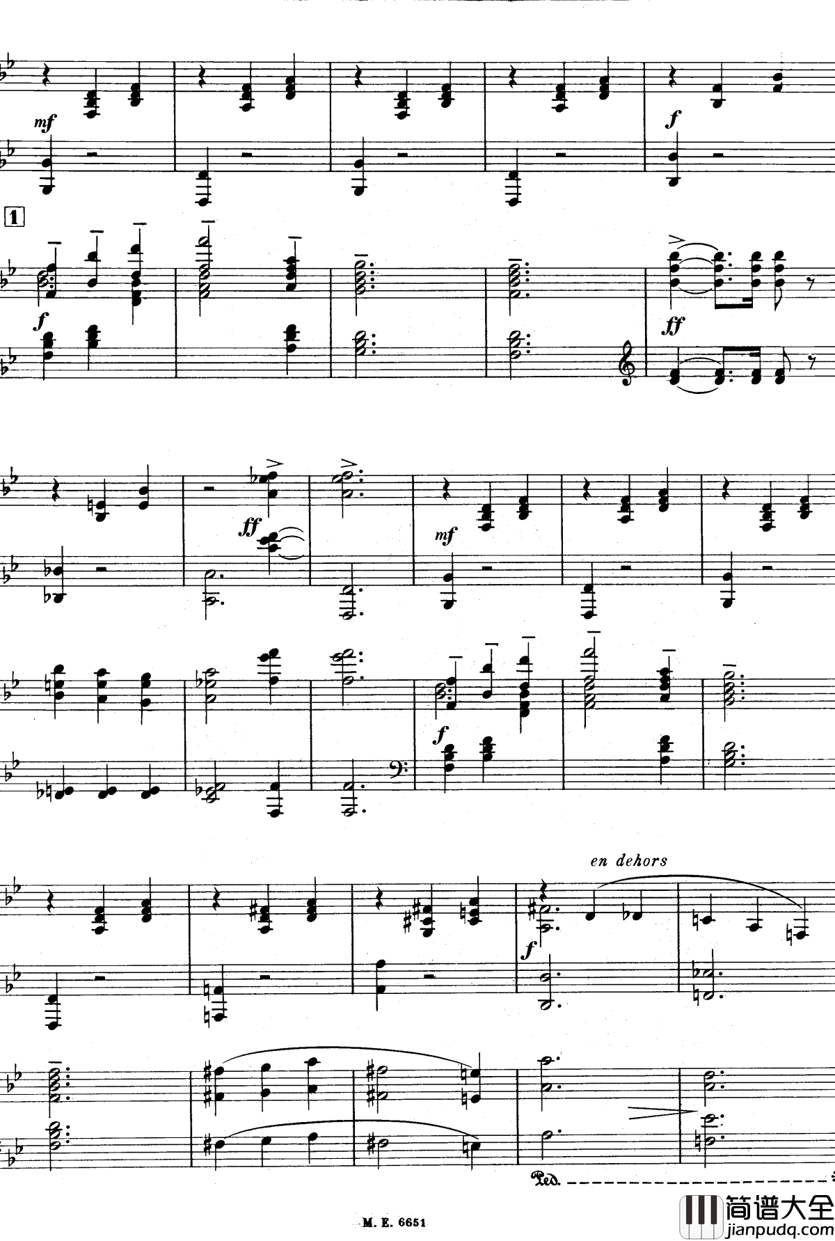 出航到西特尔钢琴谱_FP150_普朗克