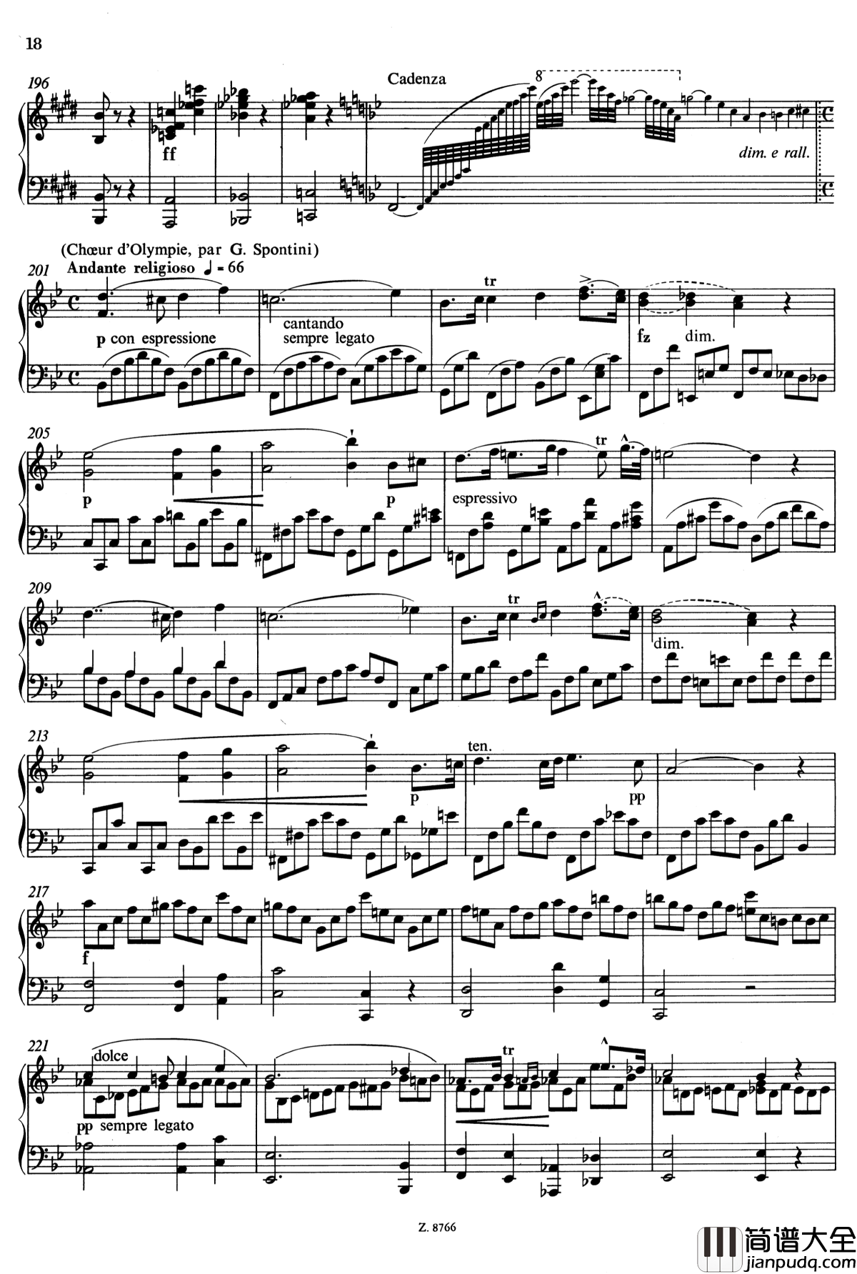 罗西尼主题华丽即兴曲钢琴谱_S.150_李斯特