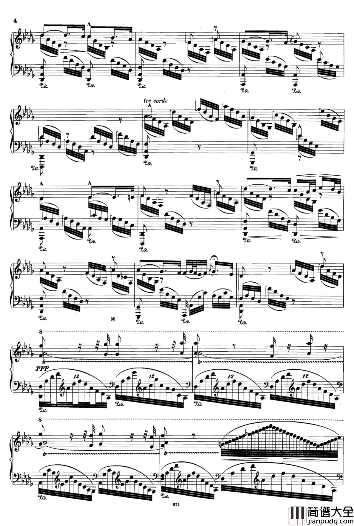 可爱的家钢琴谱_Op.72_塔尔贝格改编