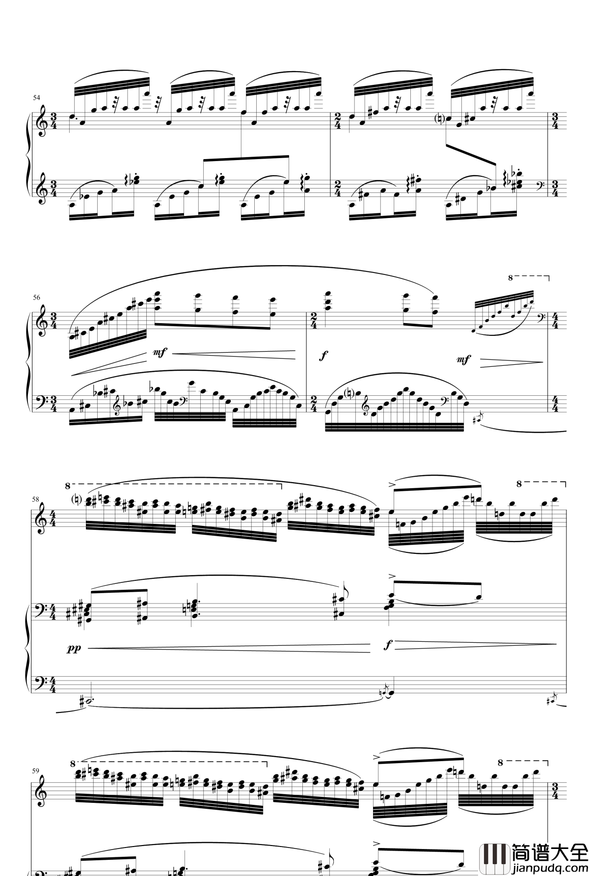 水妖钢琴谱_改良版_拉威尔_Ravel