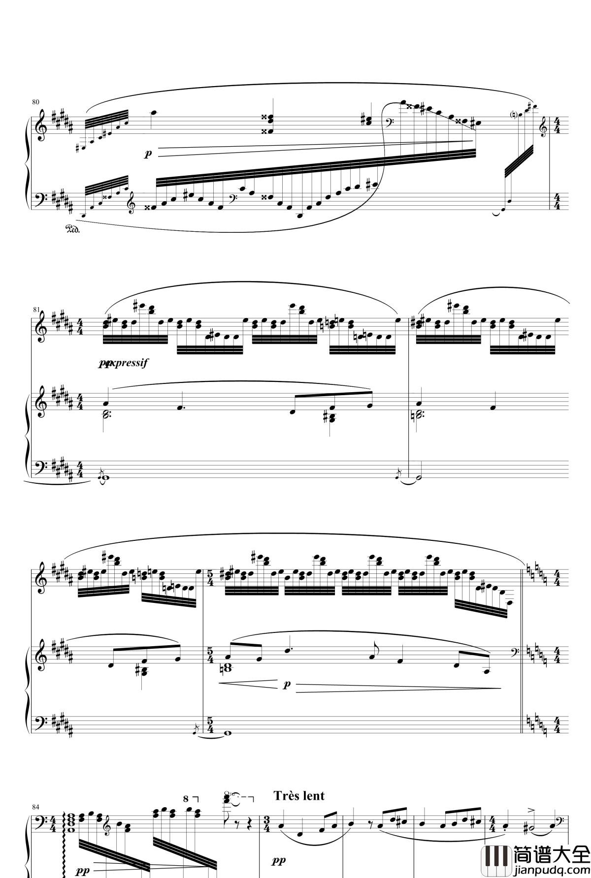 水妖钢琴谱_改良版_拉威尔_Ravel