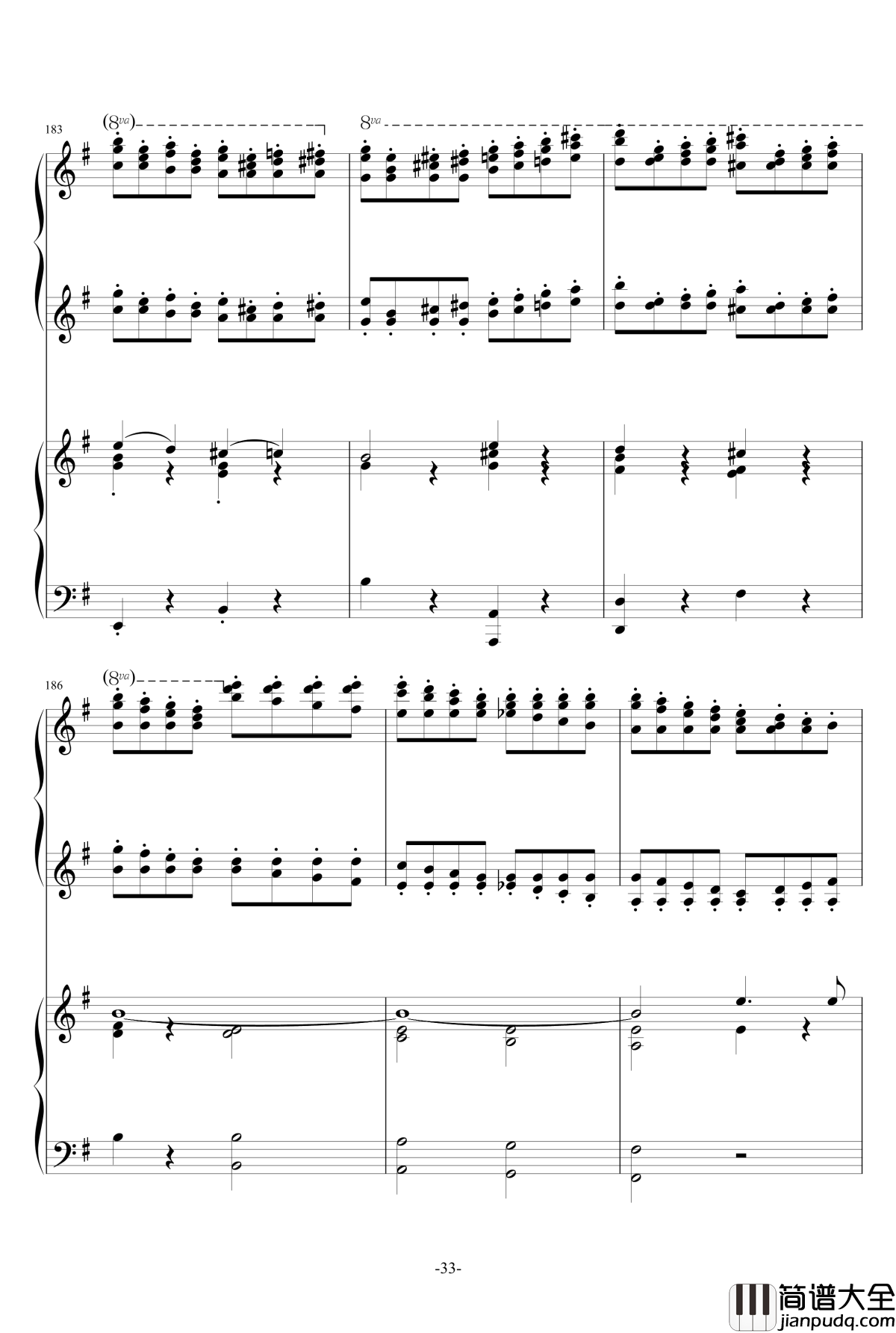 普罗科菲耶夫第三钢琴协奏曲第二乐章钢琴谱