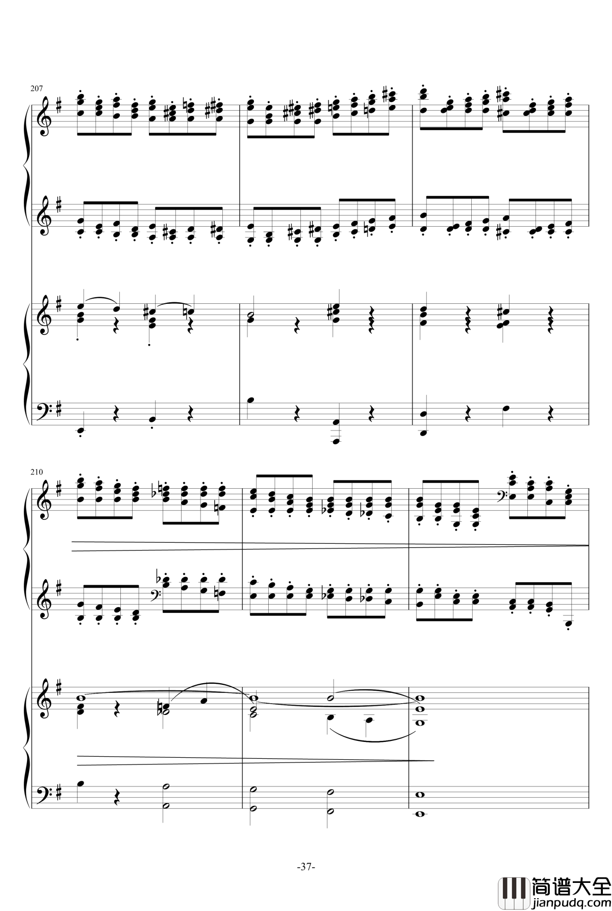 普罗科菲耶夫第三钢琴协奏曲第二乐章钢琴谱