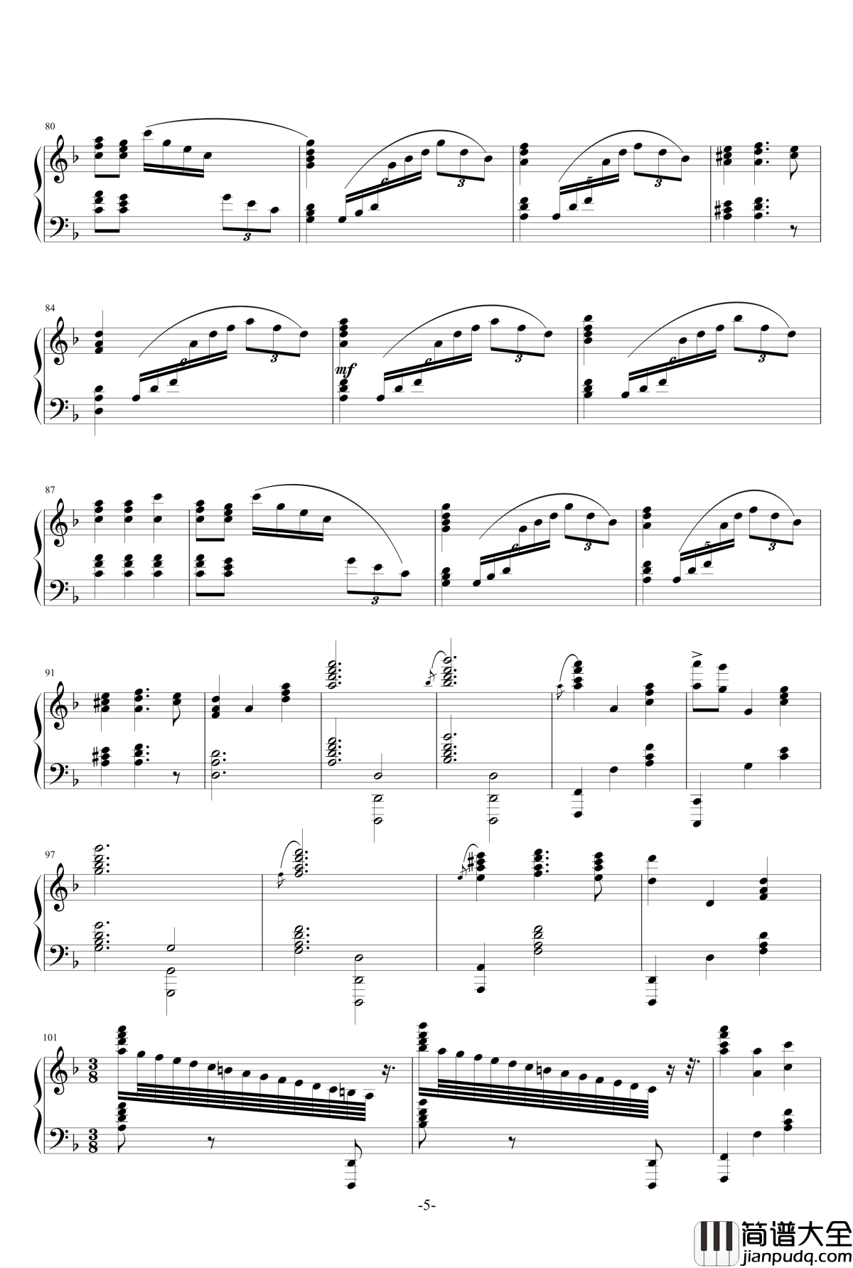 加勒比海盗钢琴谱_原版