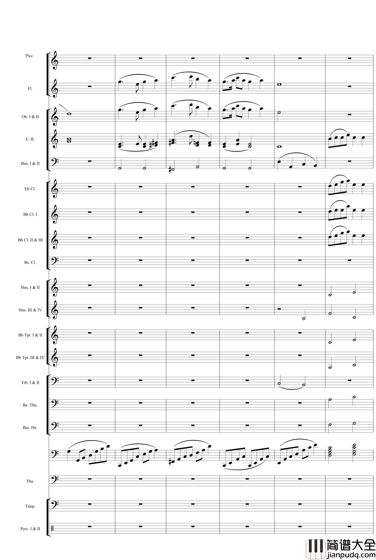 力量钢琴谱_管乐_wudildy