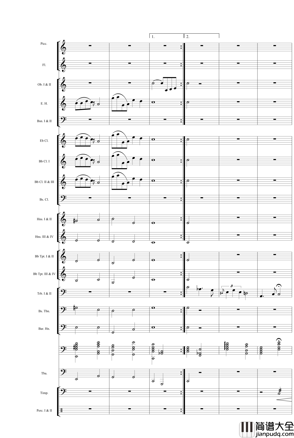 力量钢琴谱_管乐_wudildy