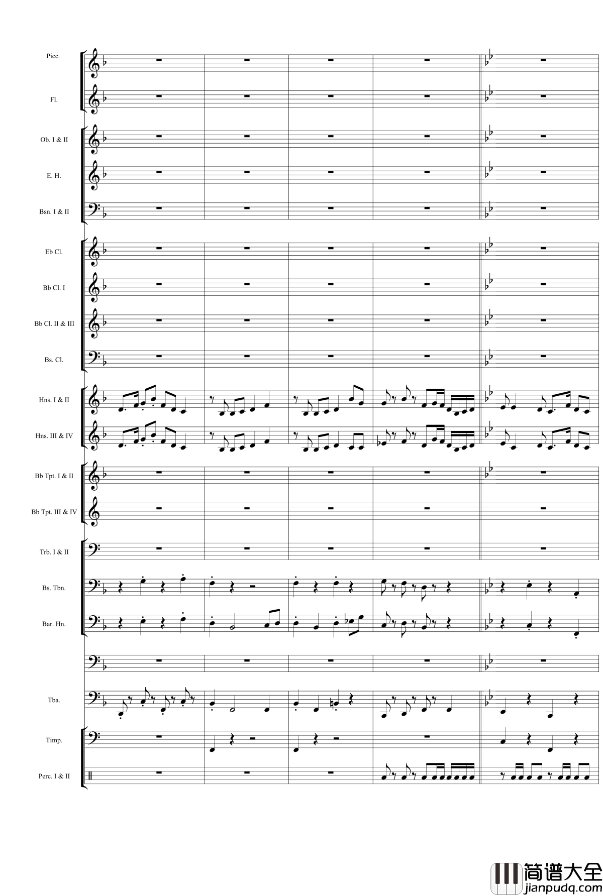 力量钢琴谱_管乐_wudildy