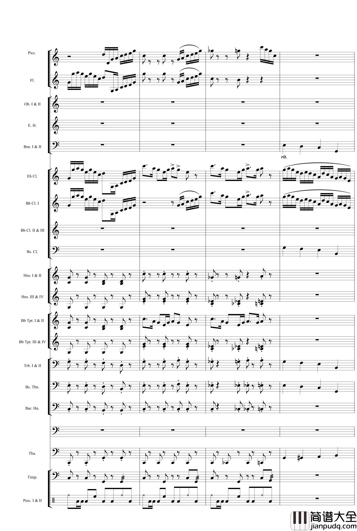 力量钢琴谱_管乐_wudildy