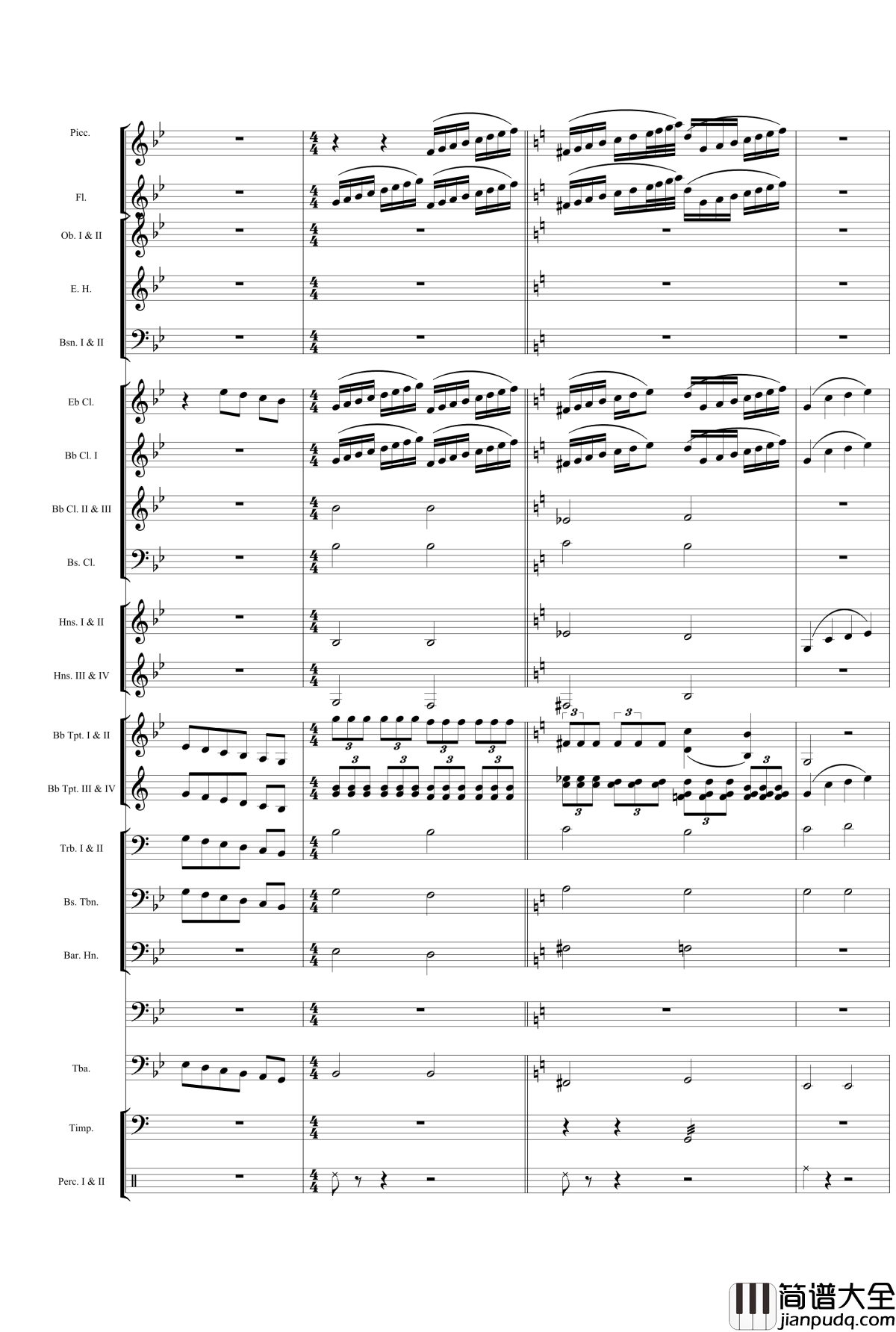 力量钢琴谱_管乐_wudildy