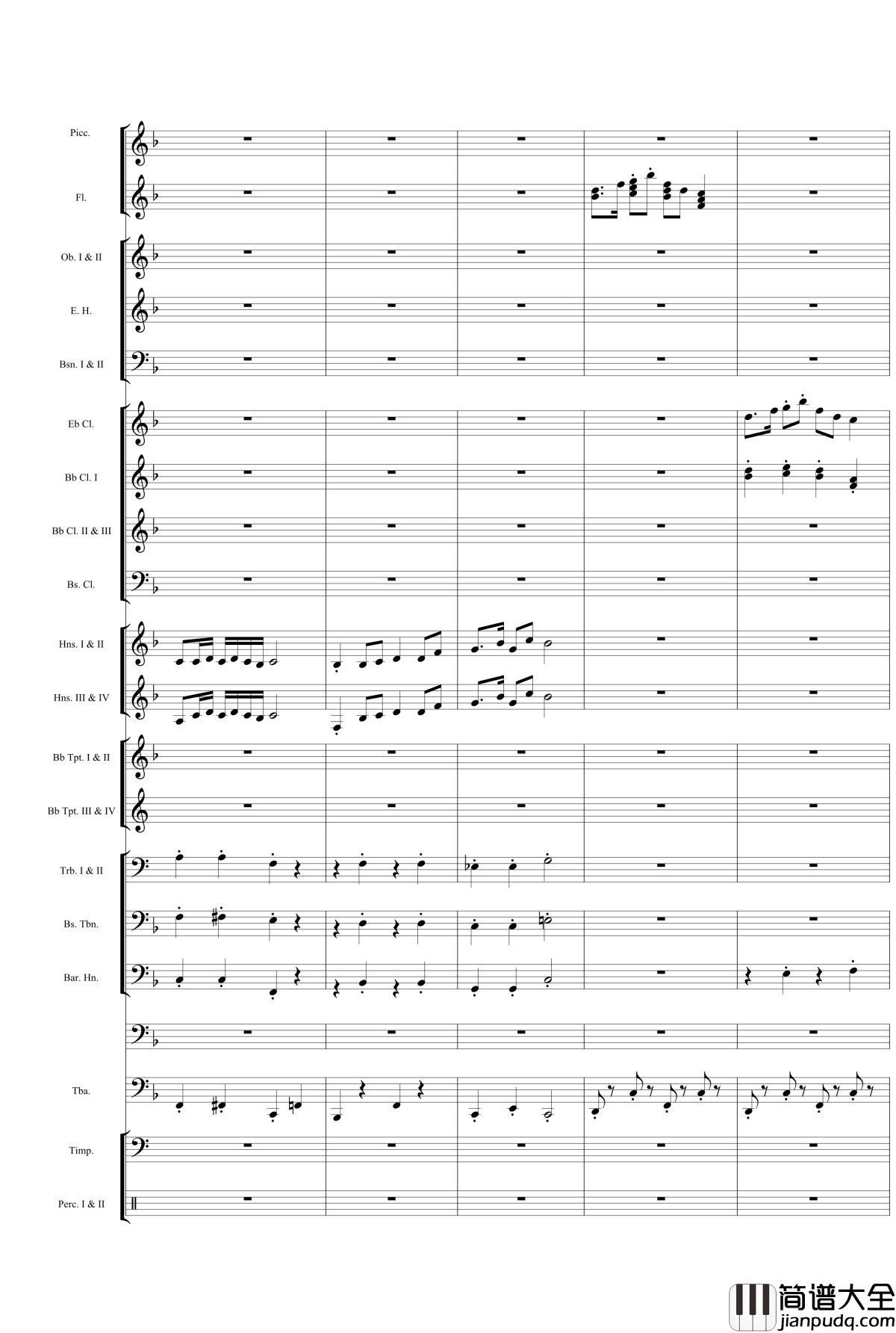 力量钢琴谱_管乐_wudildy