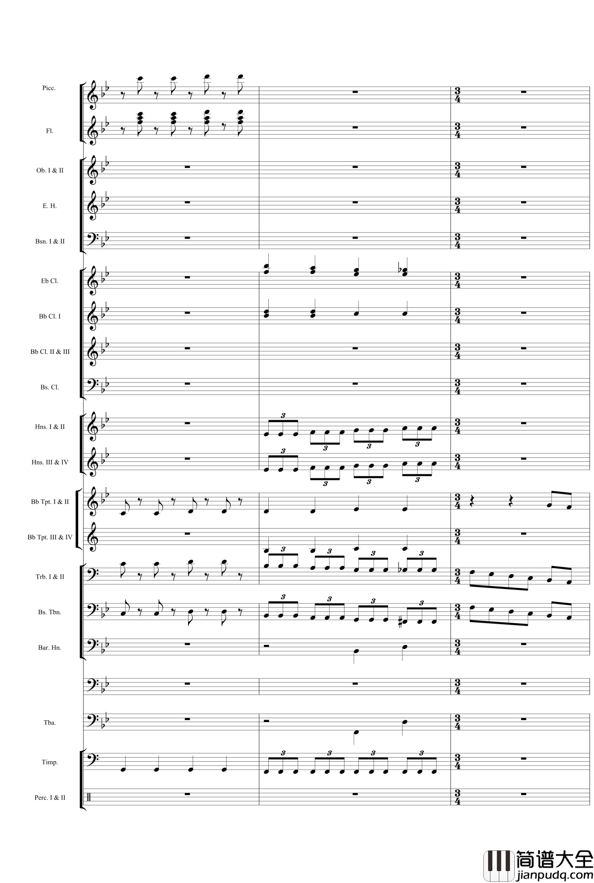 力量钢琴谱_管乐_wudildy