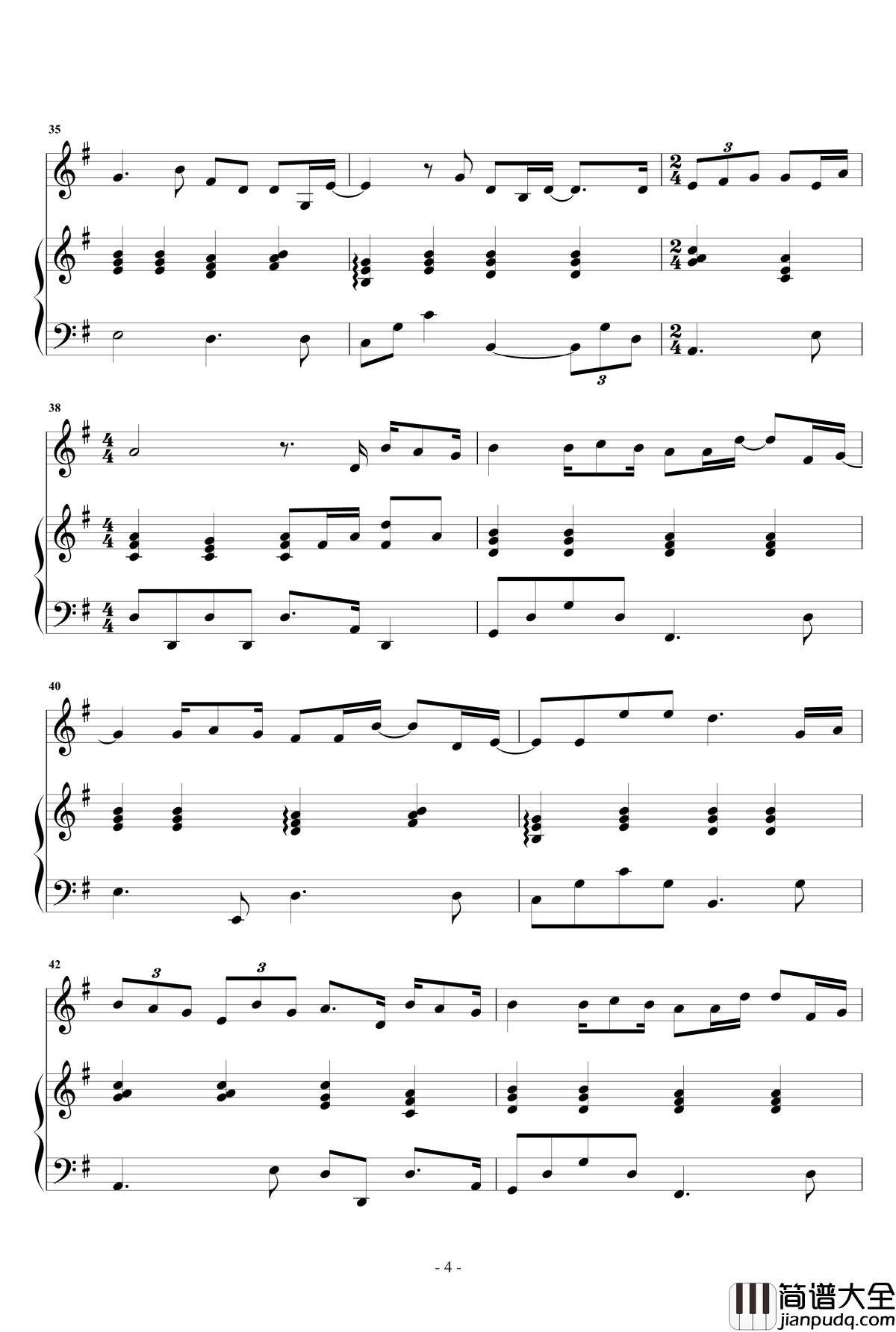 你那么爱她钢琴谱_李圣杰