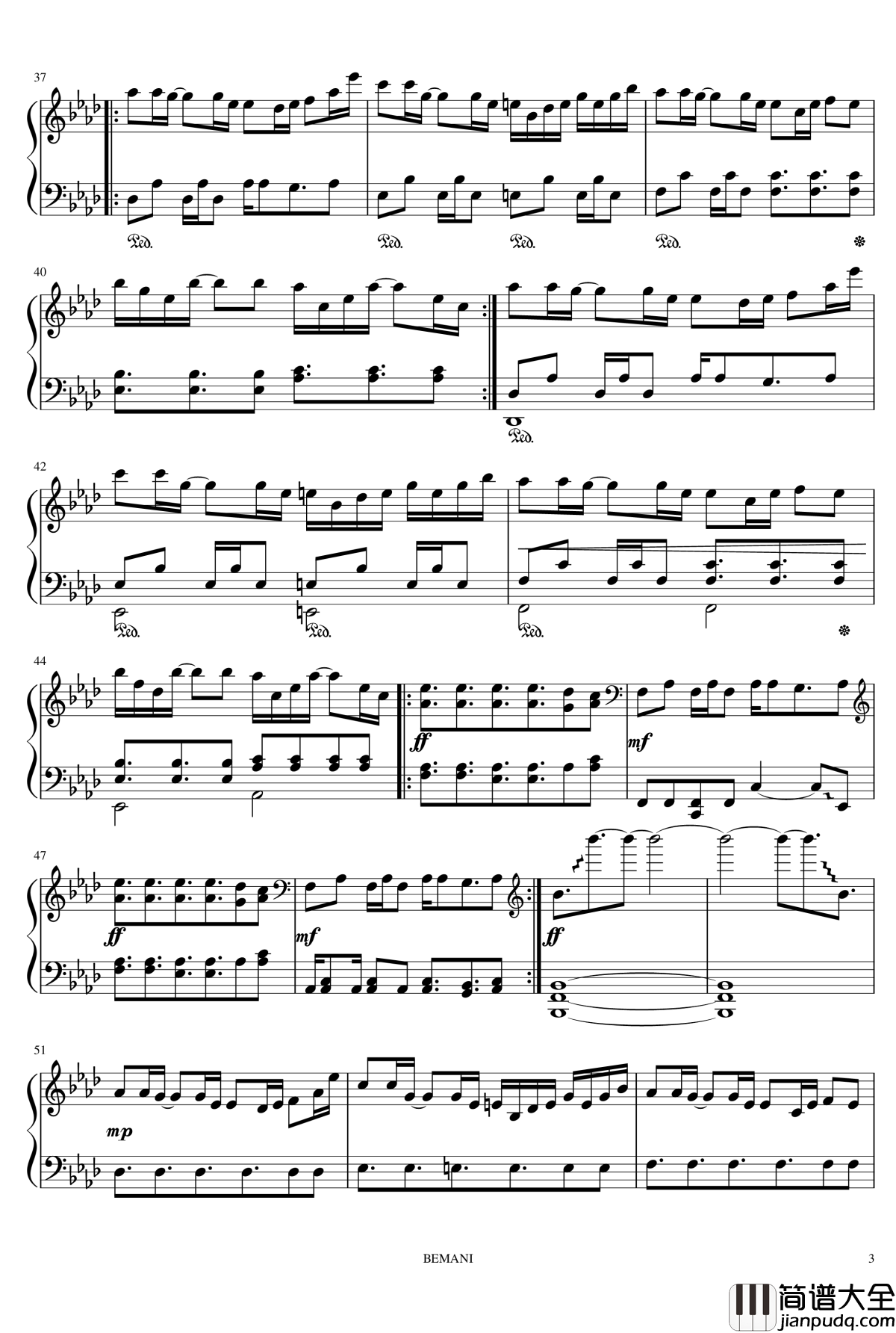 FLOWER钢琴谱_from_jubeat_knit_APPEND_西村宜隆_DJ_YOSHITAKA