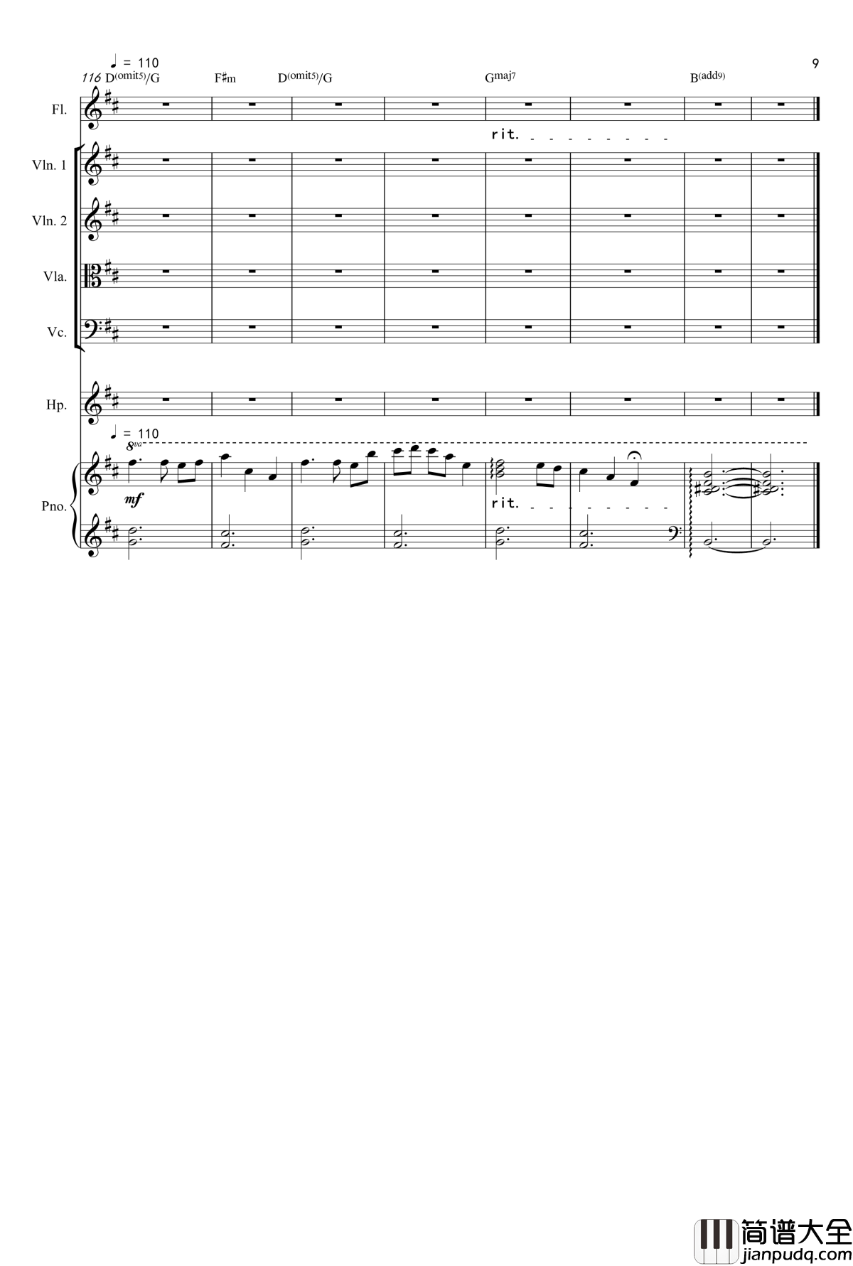 缘之空ED钢琴谱_遠い空へヨスガノソラメインテ_マ总谱