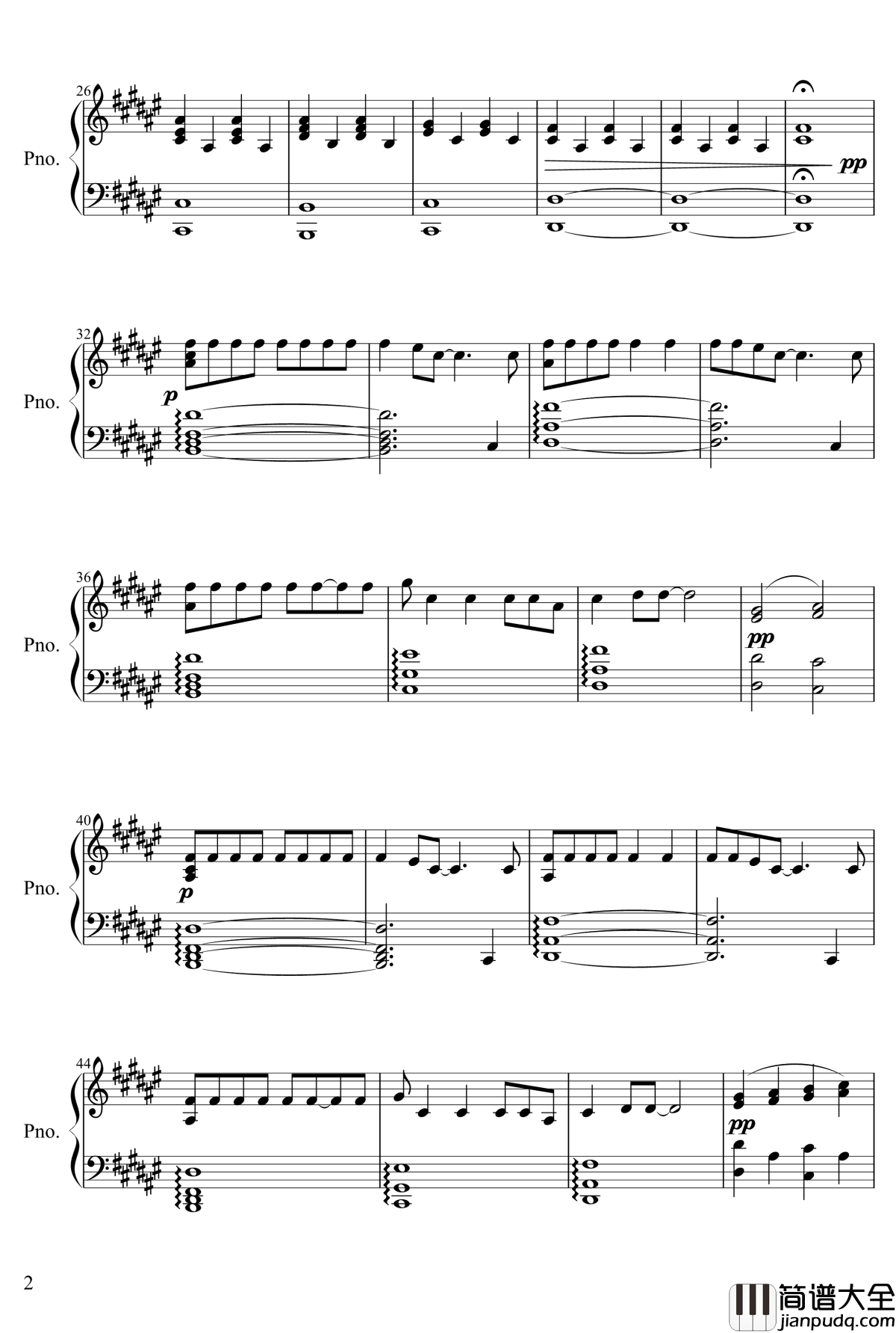 Secret_Baser钢琴谱_搬运_Tehishter_10_years_after_Ve