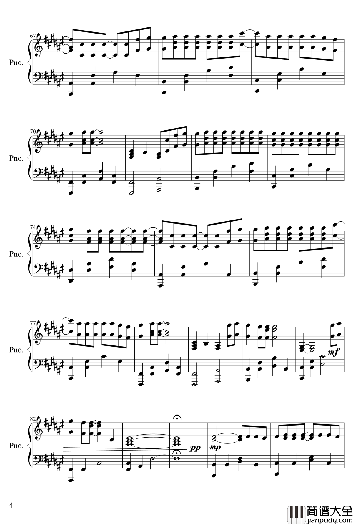 Secret_Baser钢琴谱_搬运_Tehishter_10_years_after_Ve