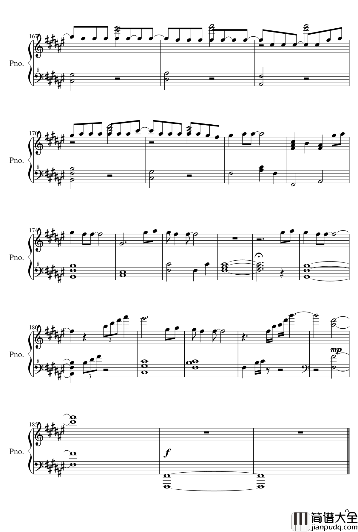 Secret_Baser钢琴谱_搬运_Tehishter_10_years_after_Ve