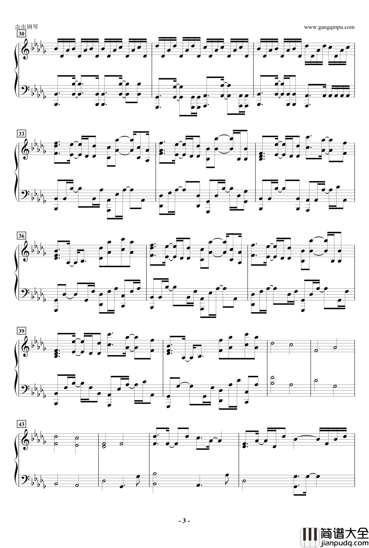 Stitches钢琴谱_Sam_Tsui