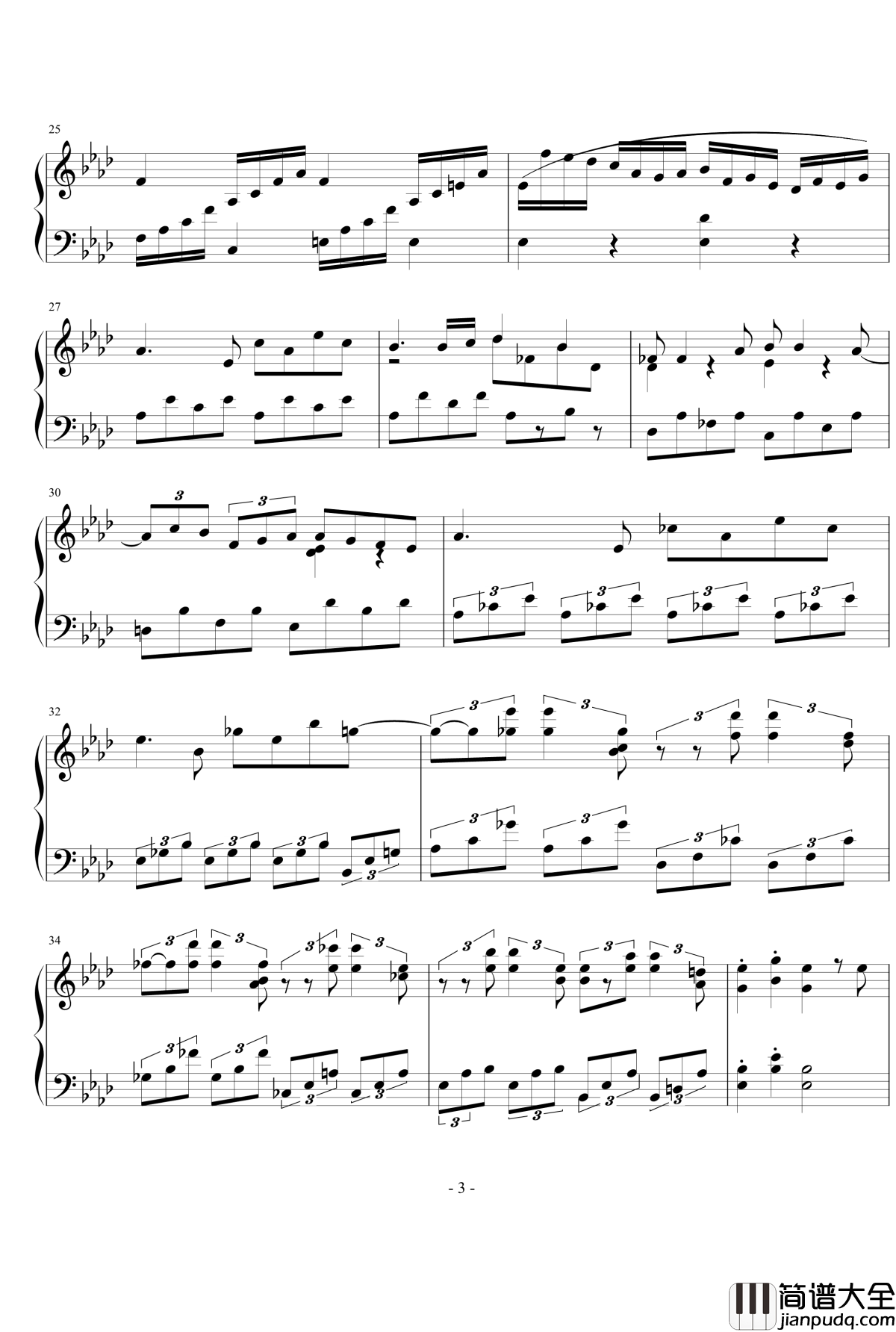 降a大调小奏鸣曲钢琴谱_love莫扎特