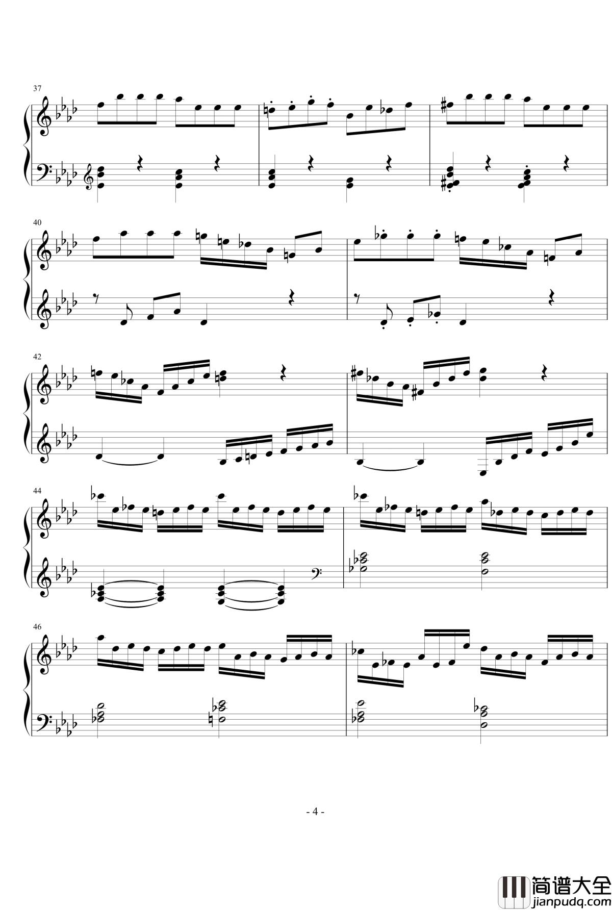 降a大调小奏鸣曲钢琴谱_love莫扎特