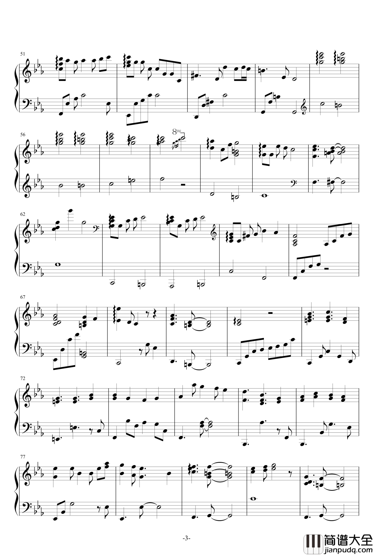 春の風钢琴谱_手嶌葵