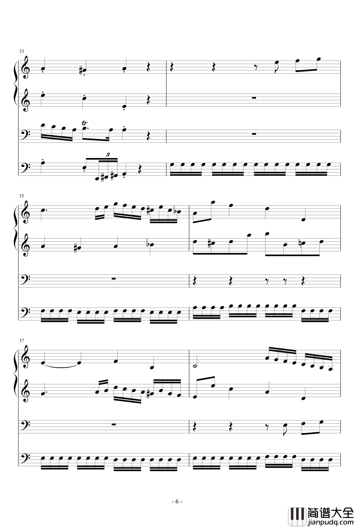 伪赋格钢琴谱_wudildy