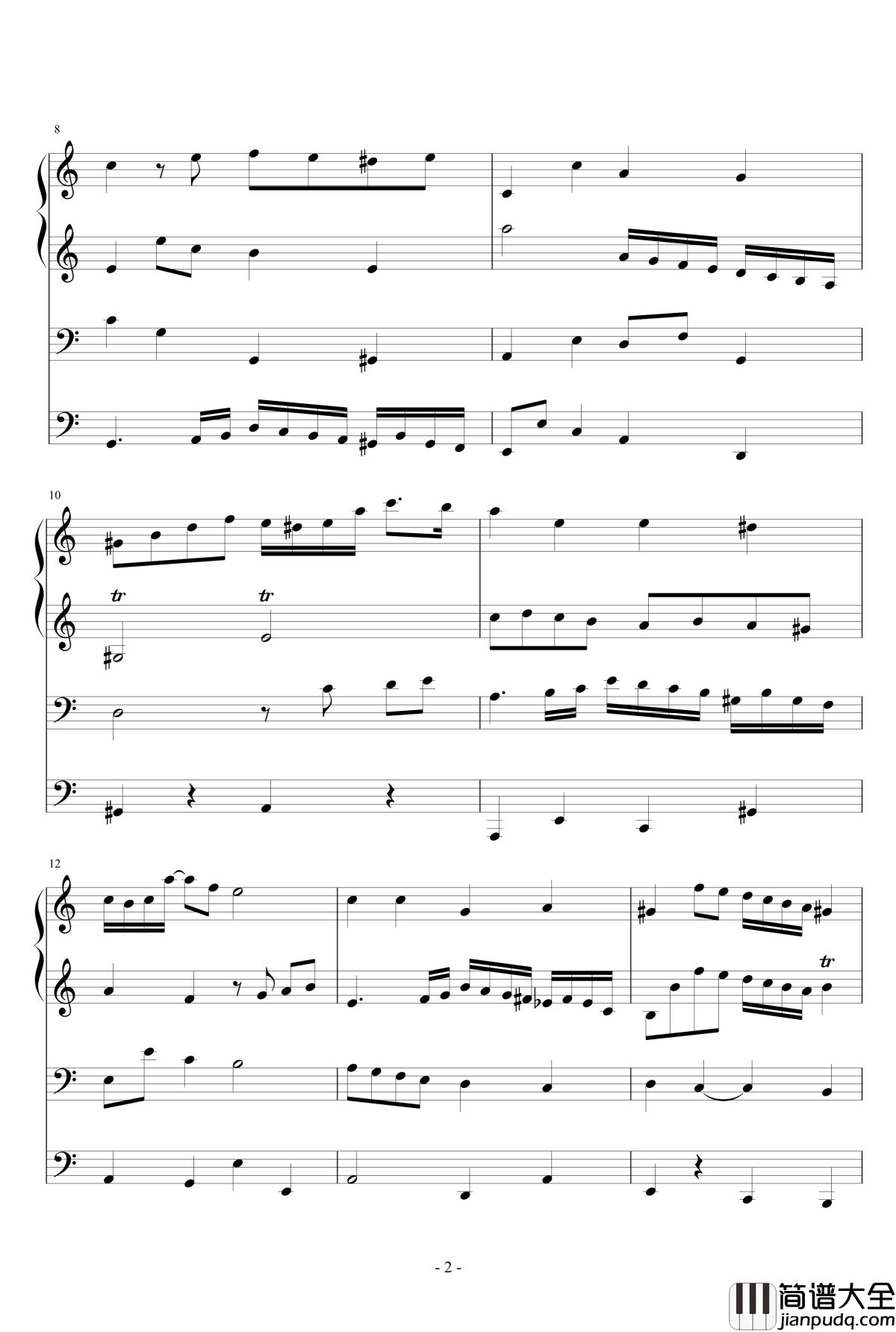 伪赋格钢琴谱_wudildy