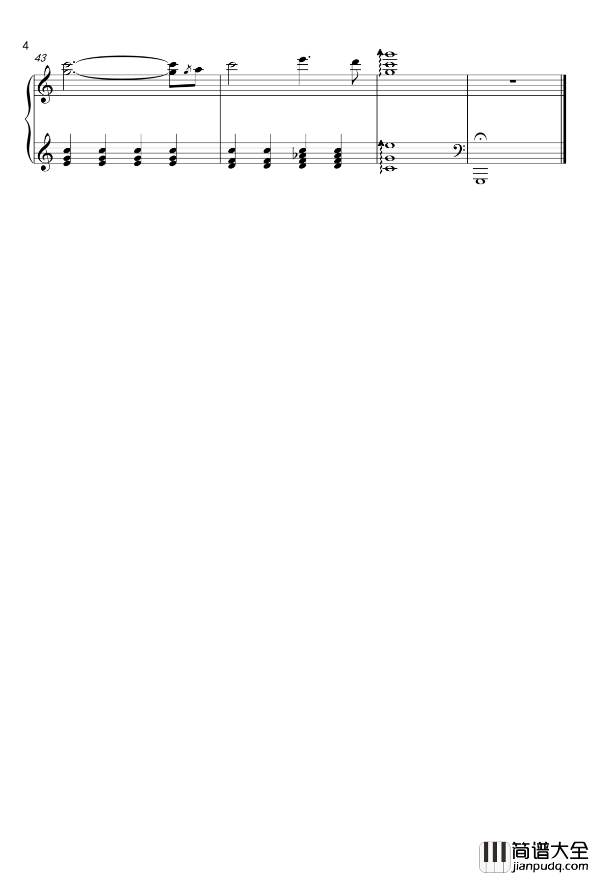 月亮代表我的心钢琴谱_爵士_邓丽君