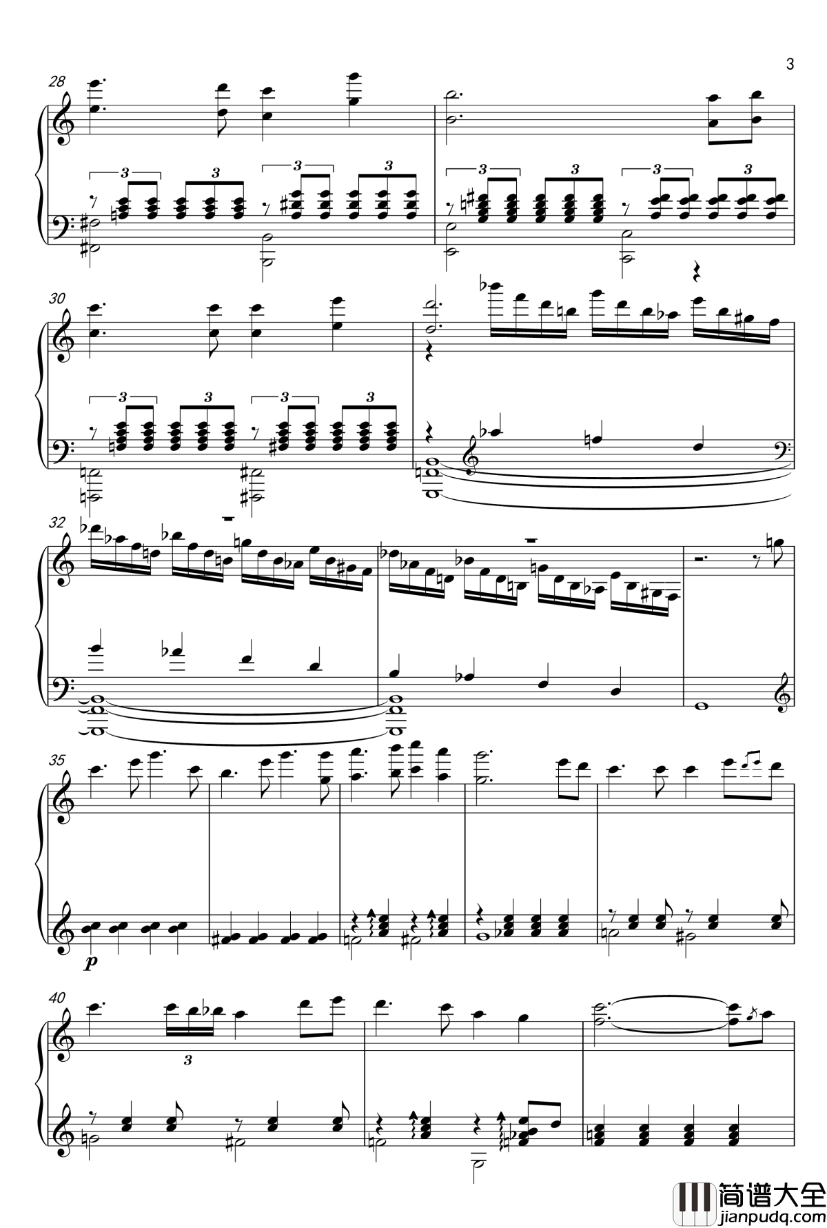 月亮代表我的心钢琴谱_爵士_邓丽君