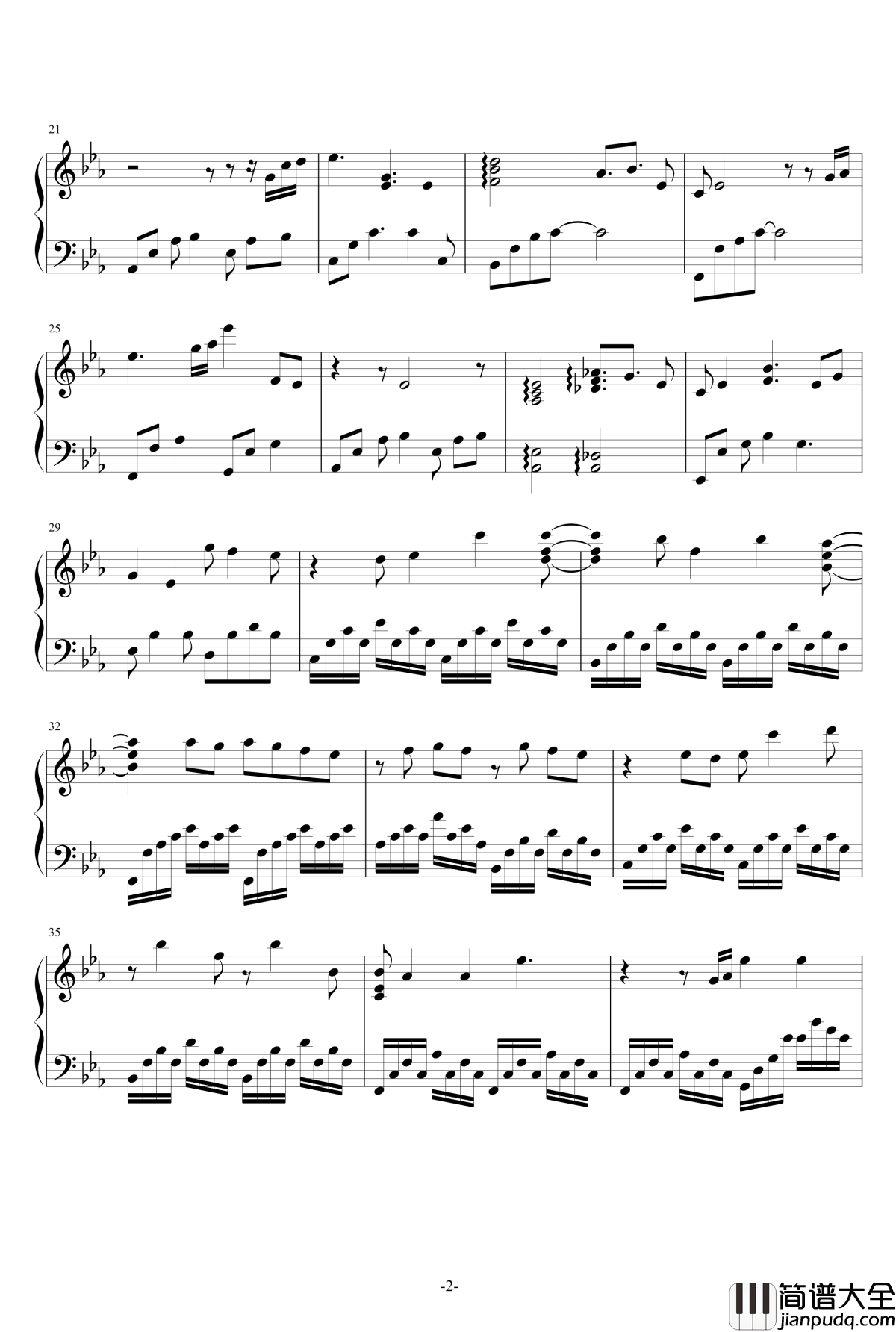 风筝钢琴谱_李伟菘