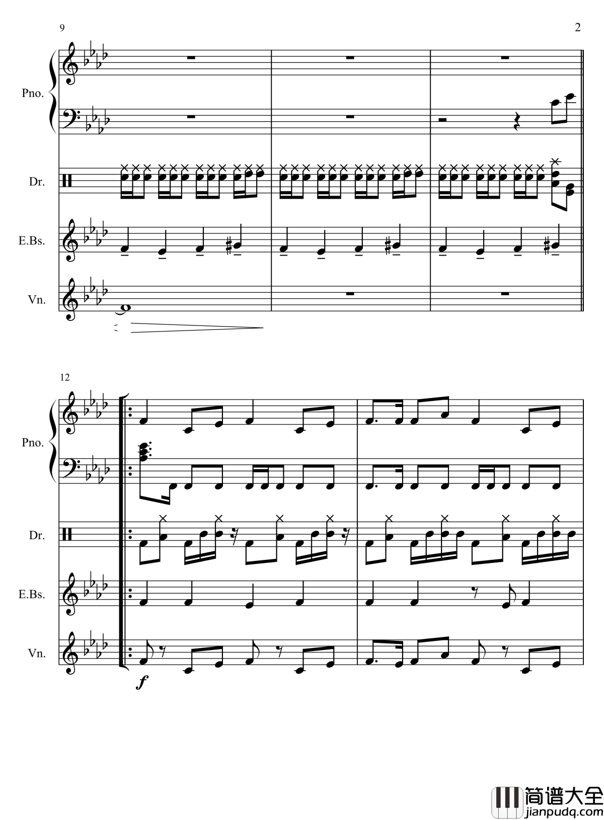 夏祭り钢琴谱_Whiteberry