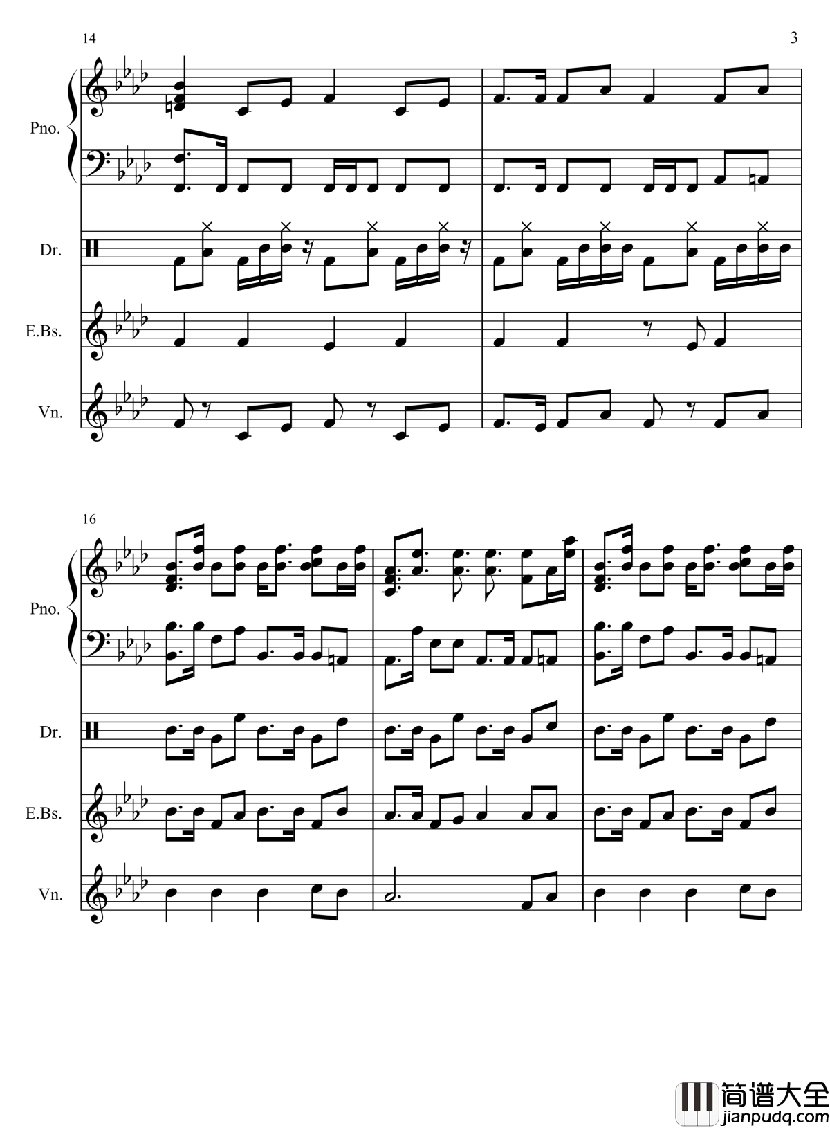 夏祭り钢琴谱_Whiteberry