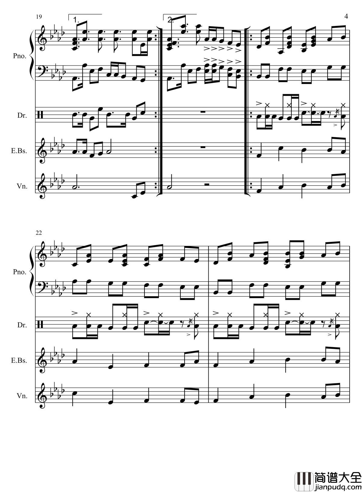 夏祭り钢琴谱_Whiteberry