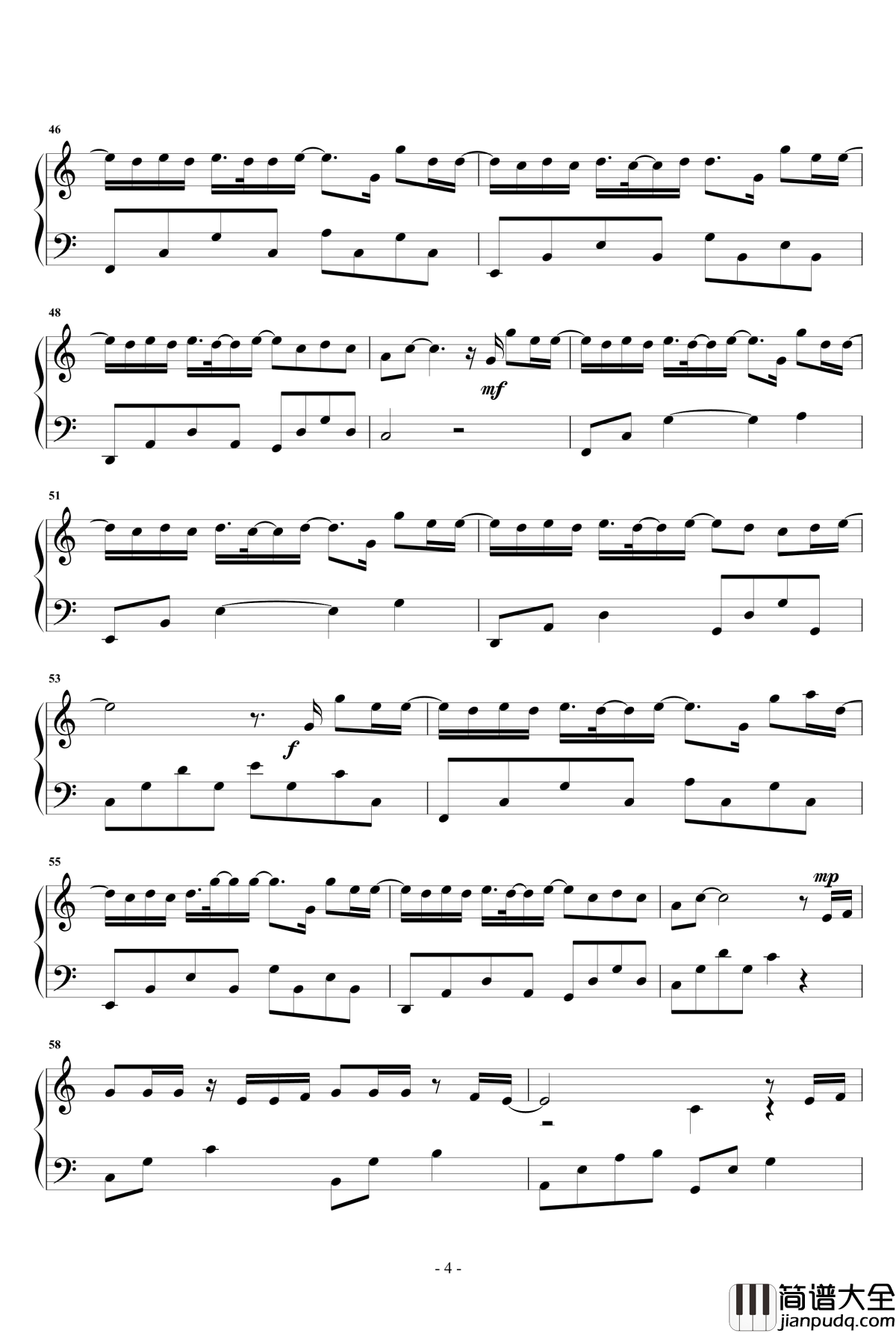 那个男孩钢琴谱_汪苏泷