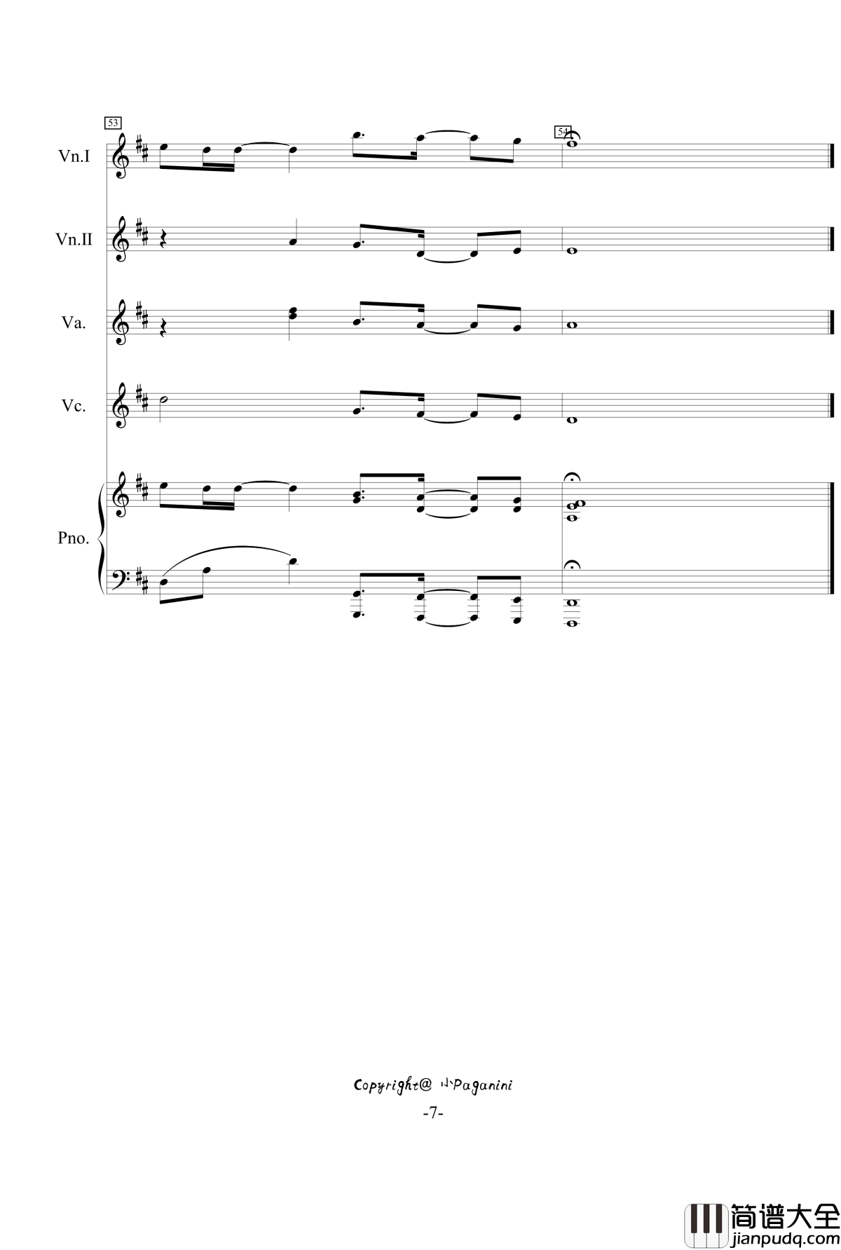 Summer钢琴谱_小提琴钢琴合奏版_久石让_菊次郎的夏天