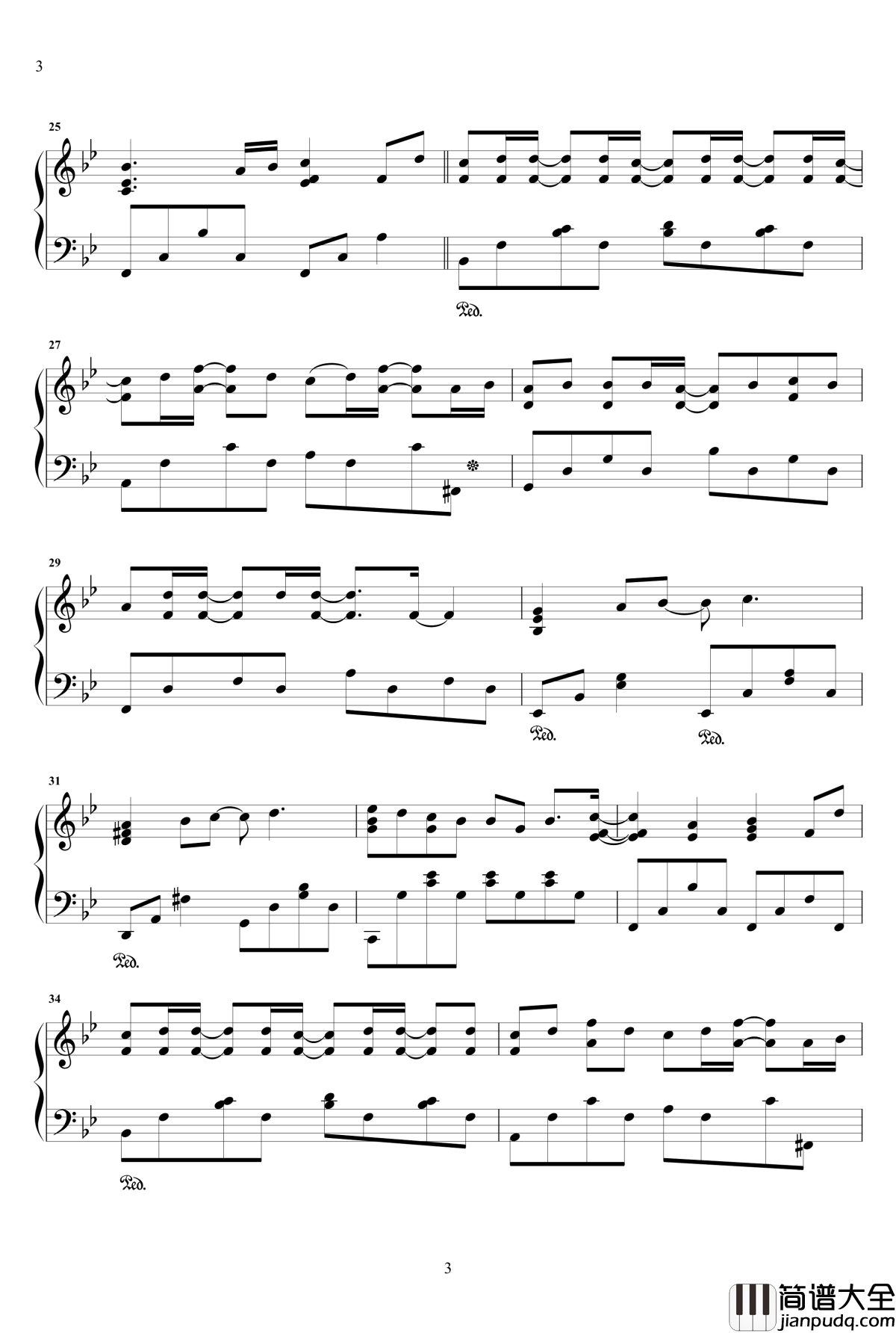 夏至未至钢琴谱_胡夏