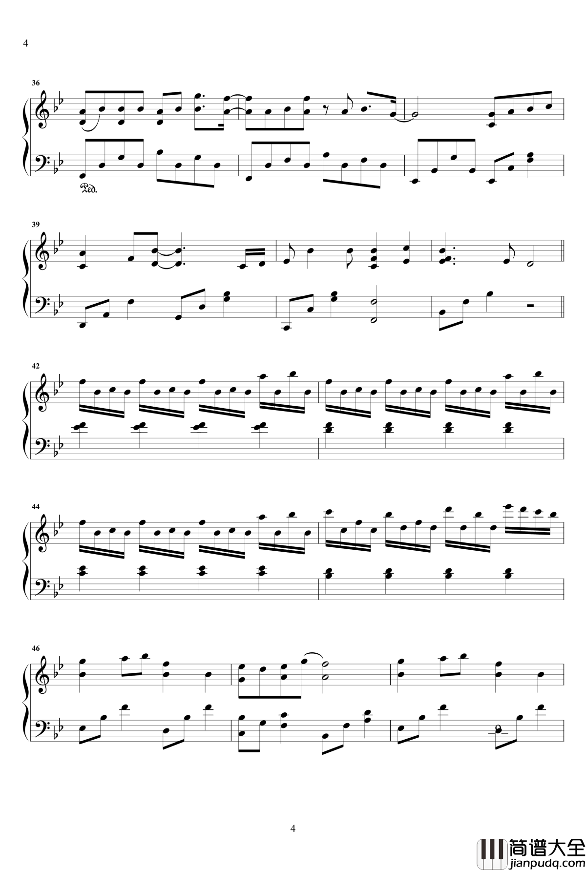 夏至未至钢琴谱_胡夏