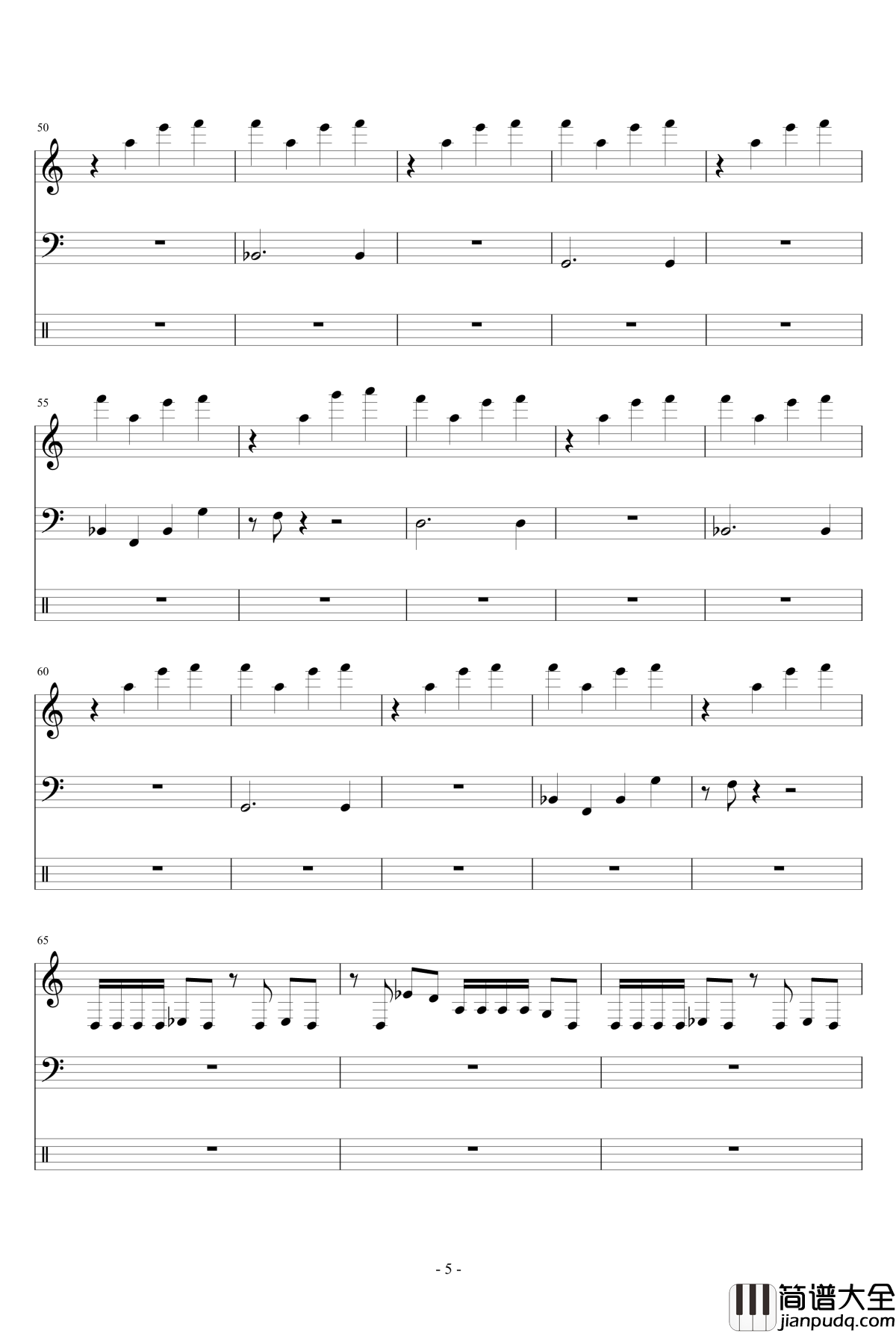 花开花落钢琴谱_乐队谱_左右乐队