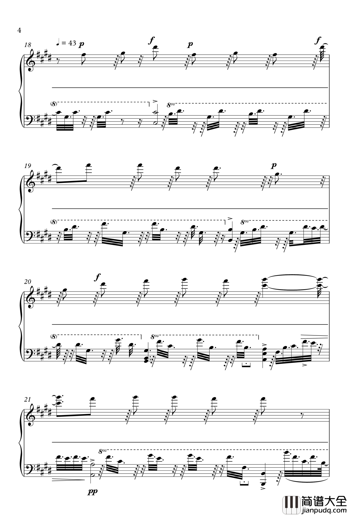 利世的悲伤钢琴谱_Sorrow/Rize's_melody__Tokyo_Ghoul_东京喰种_东京食尸鬼