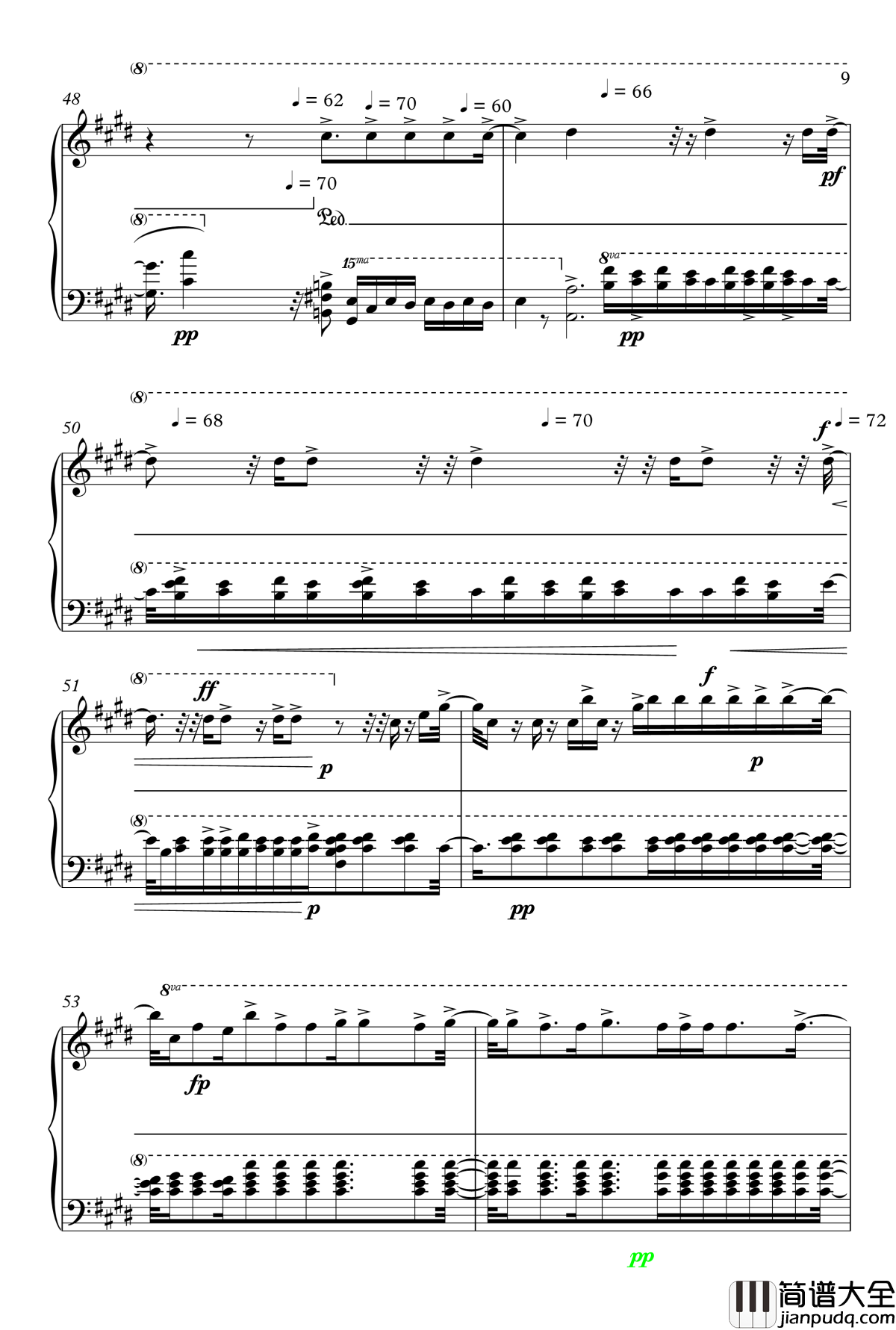 利世的悲伤钢琴谱_Sorrow/Rize's_melody__Tokyo_Ghoul_东京喰种_东京食尸鬼