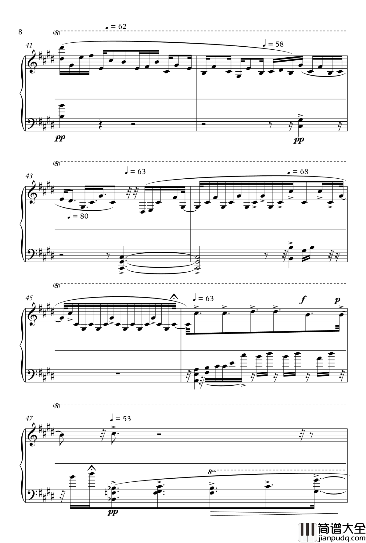 利世的悲伤钢琴谱_Sorrow/Rize's_melody__Tokyo_Ghoul_东京喰种_东京食尸鬼