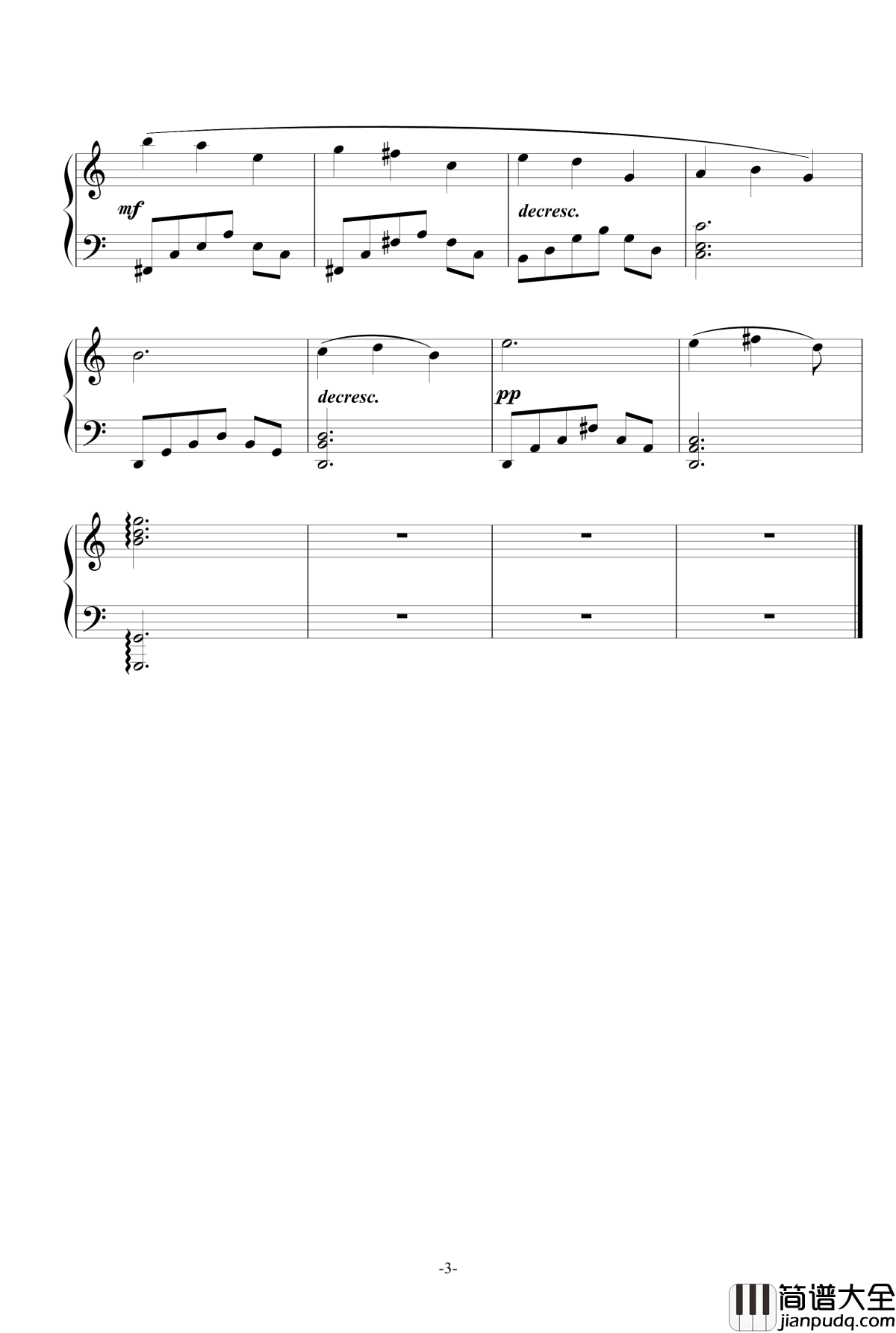 天鹅钢琴谱_圣桑