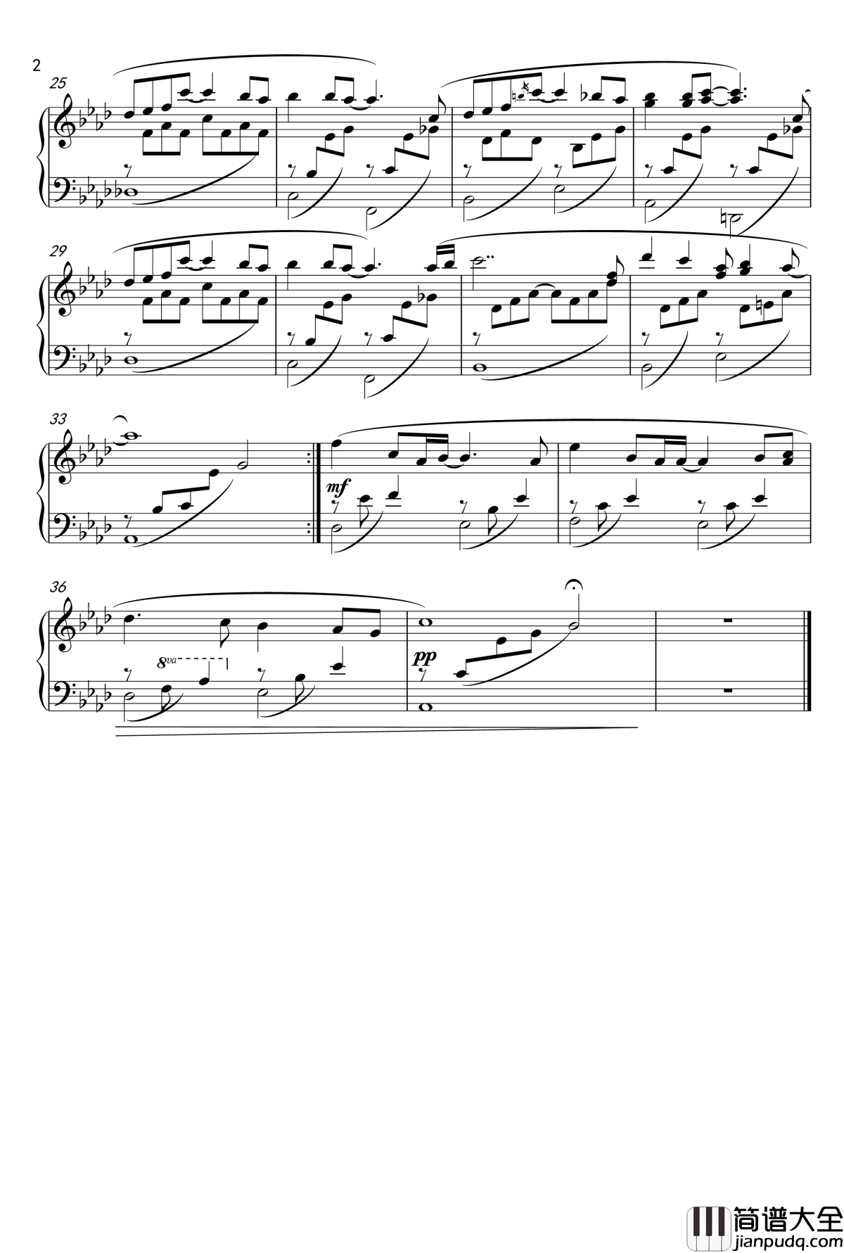 White_Album钢琴谱_白色相簿